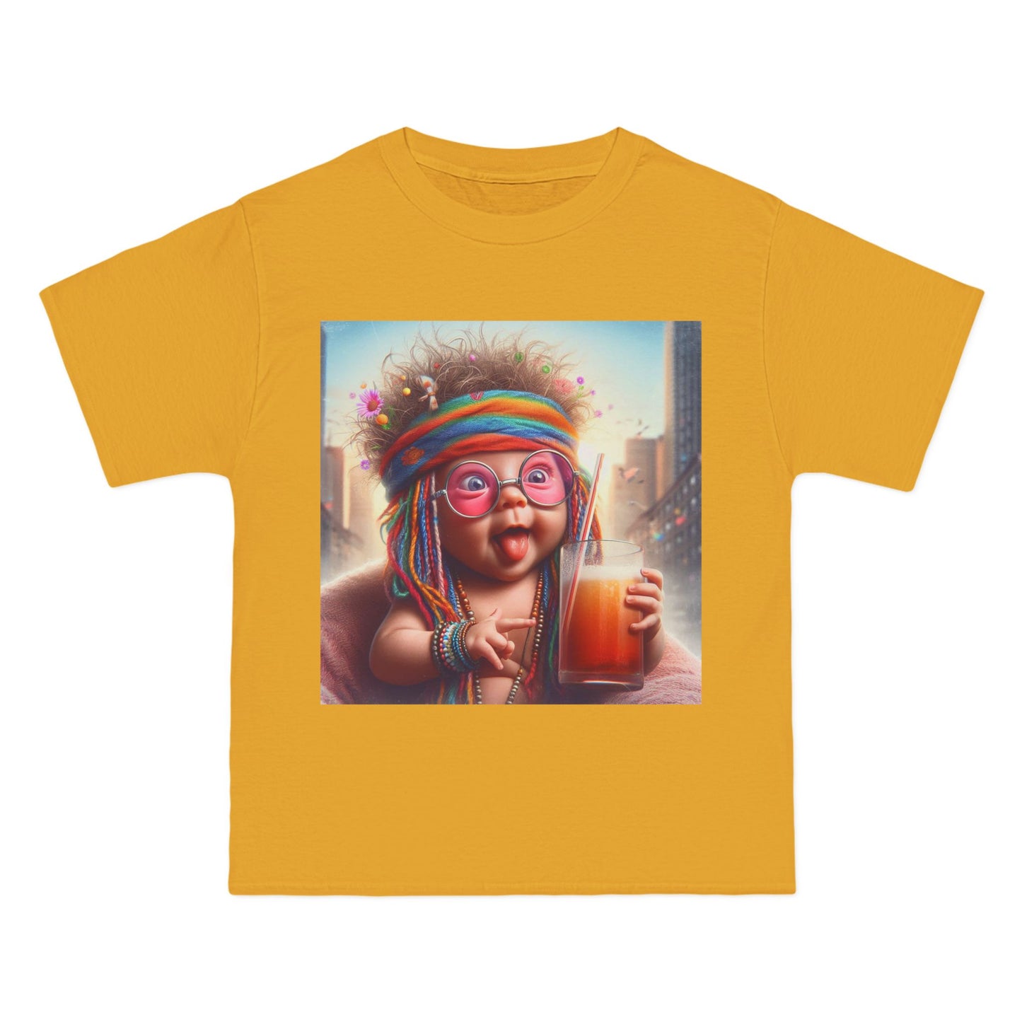 Funny Hippy Baby T-Shirt — Retro Hippie Infant Graphic Tee