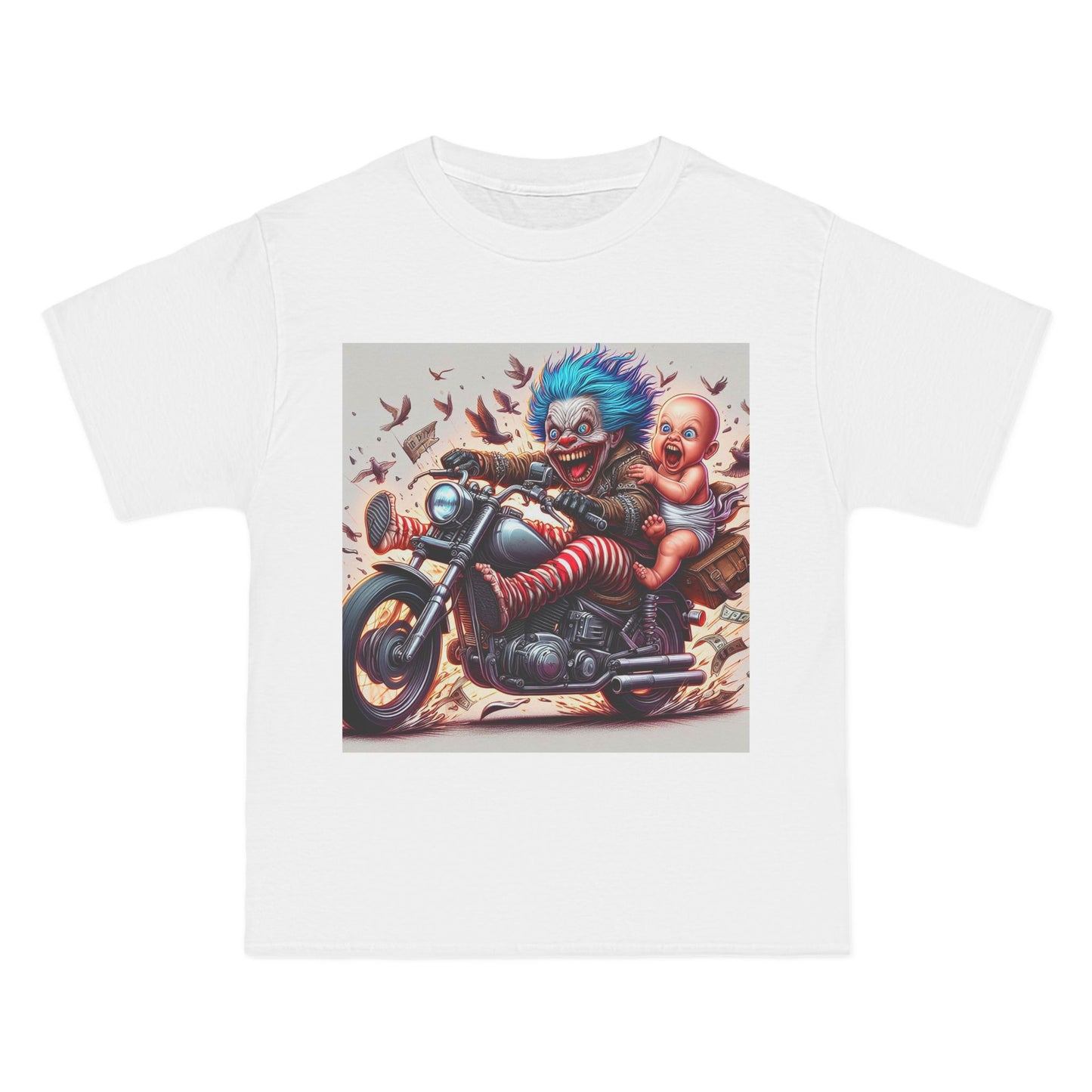 Crazy Baby on a Motorcycle T-Shirt — Retro Biker Infant Graphic Tee
