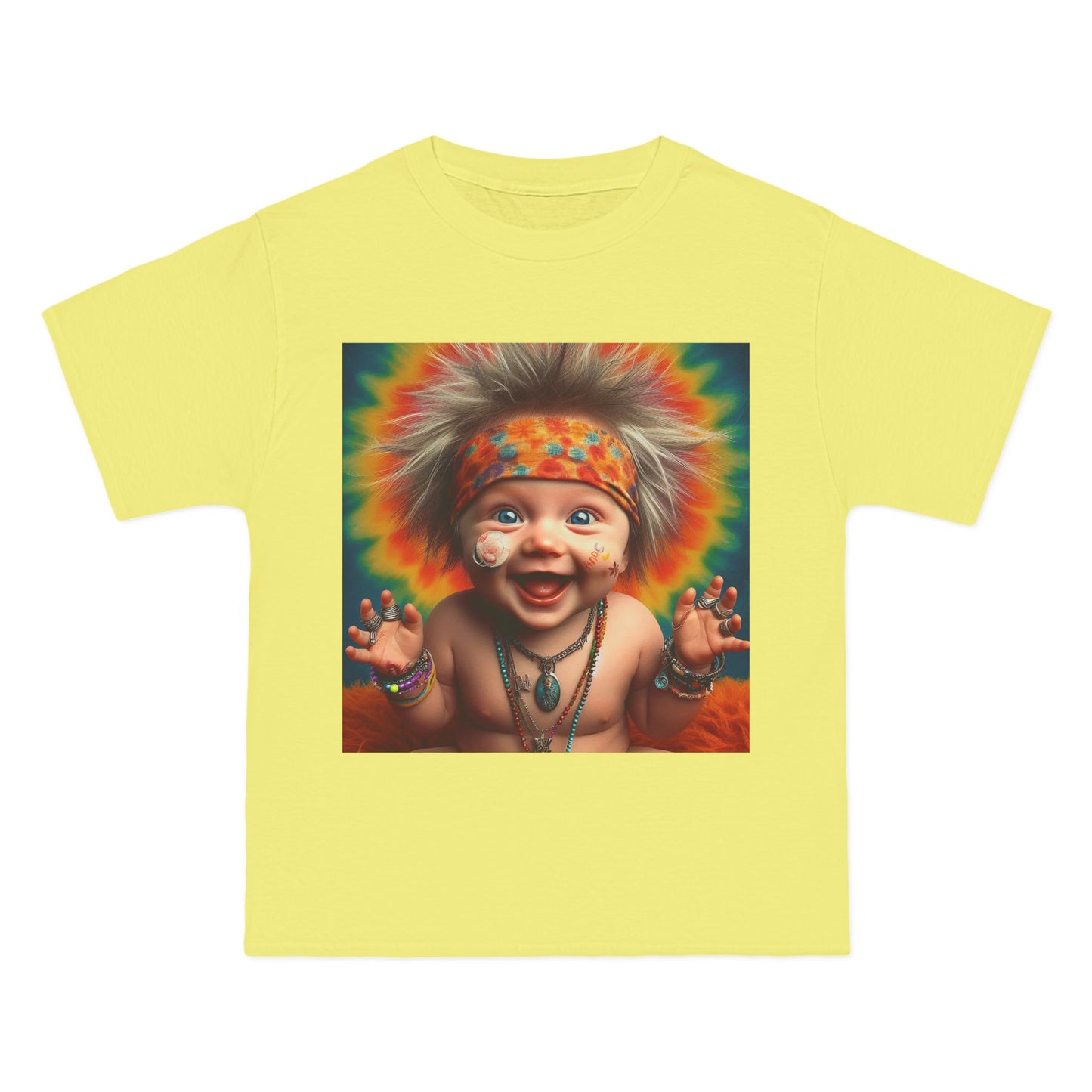 Hippie Baby Graphic T-Shirt — Funny Retro Tie-Dye Baby Design