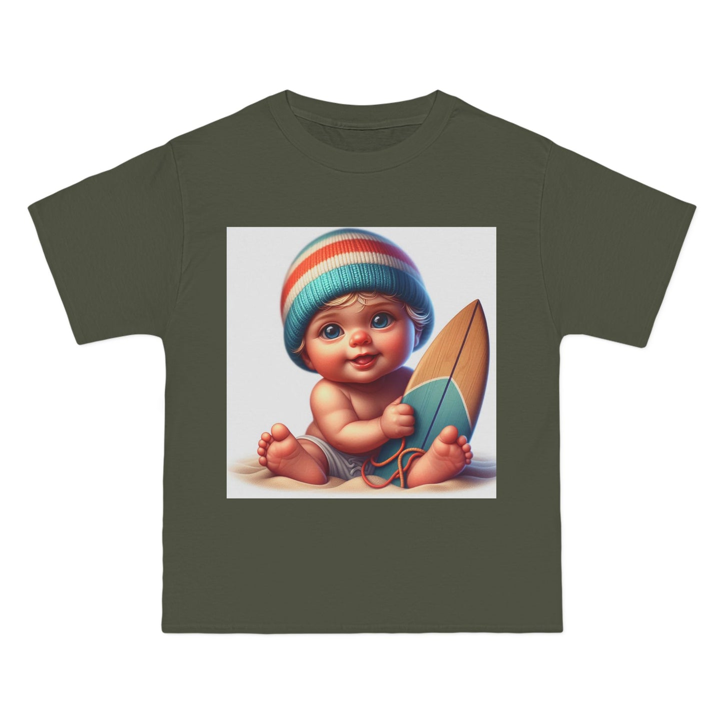 Funny Baby Surfing T-Shirt — Baby with Surfboard Graphic