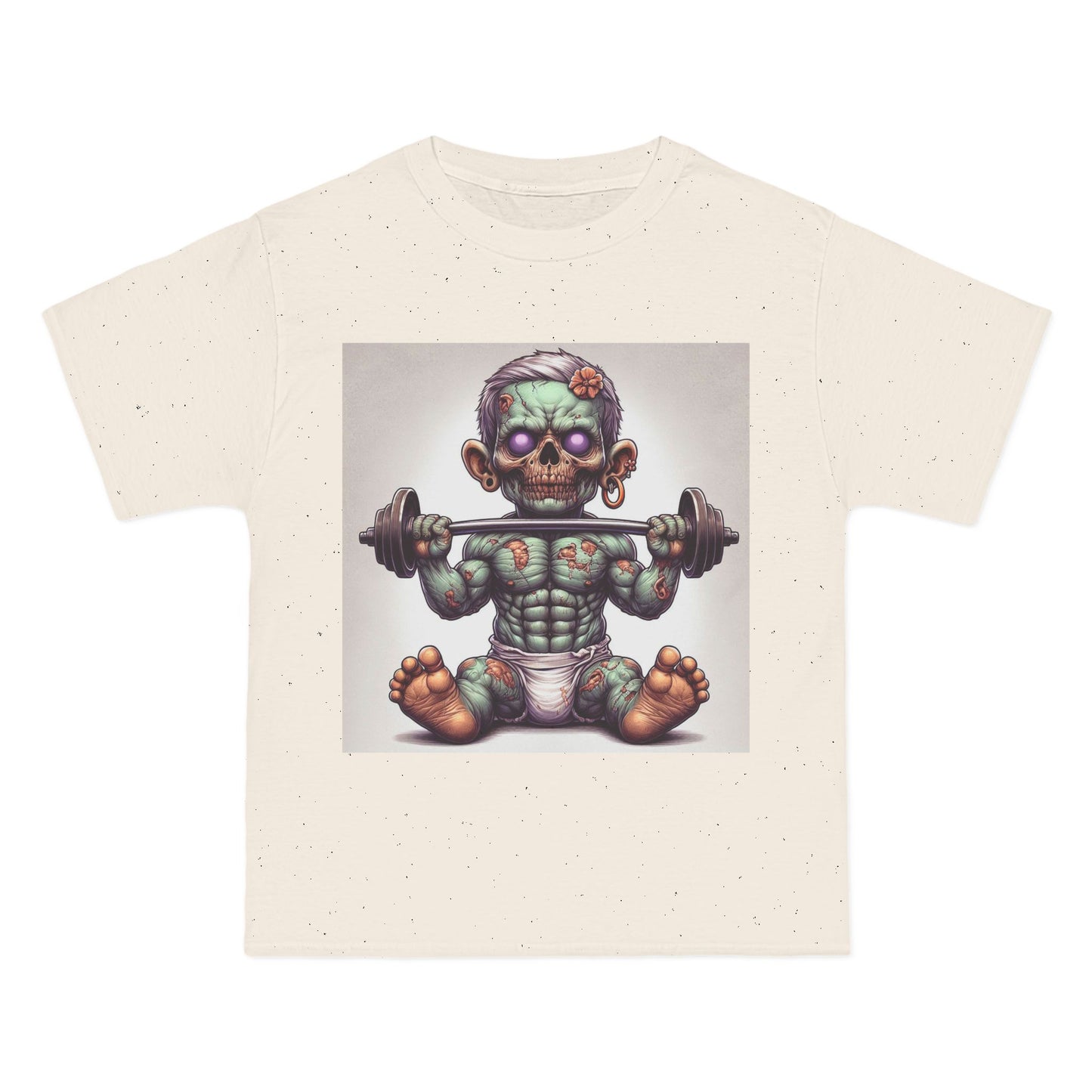 Weightlifting Zombie Baby T-Shirt — Funny Gym Skull Infant Design