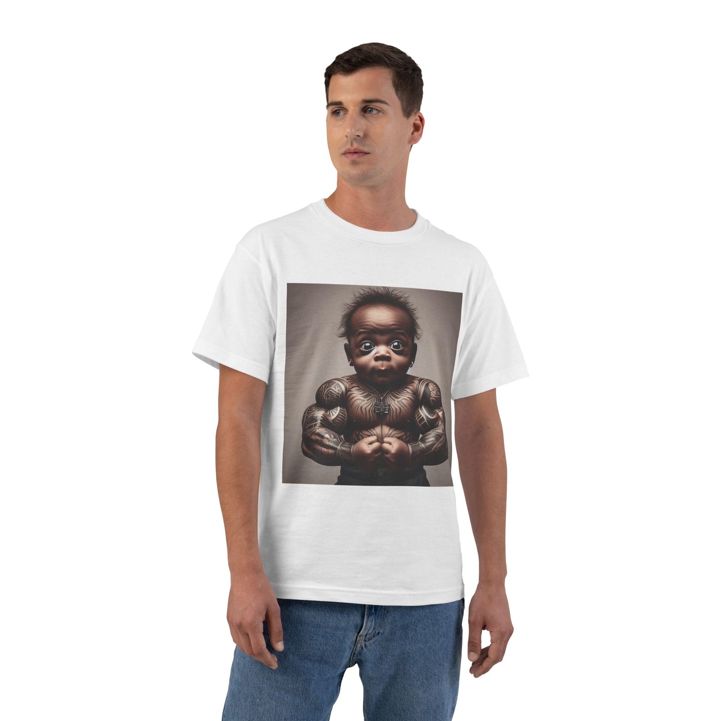 Funny Muscle Baby T-Shirt — Cute Strong Baby Graphic Tee