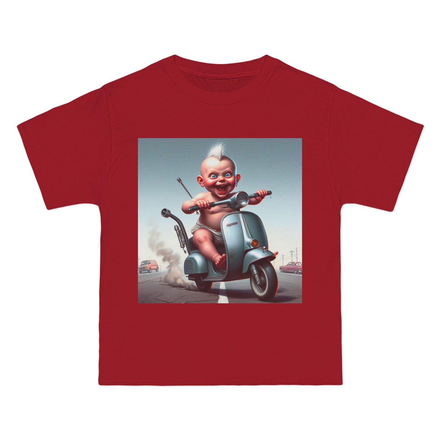 Crazy Baby on a Scooter T-Shirt — Playful Infant Scooter Graphic Tee