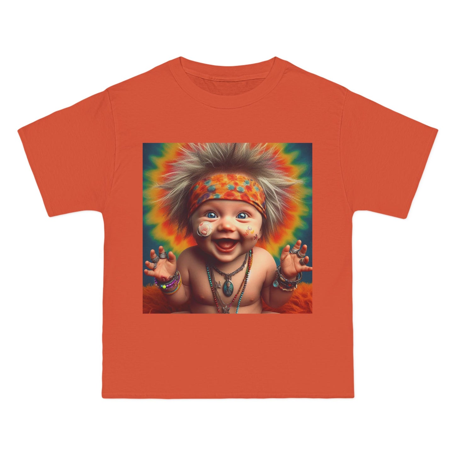 Hippie Baby Graphic T-Shirt — Funny Retro Tie-Dye Baby Design