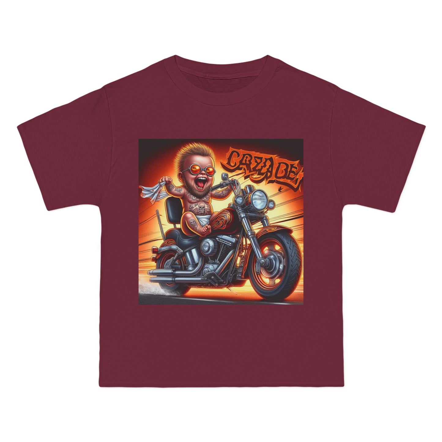Crazy Baby Motorcycle T-Shirt — Retro Baby on Bike Tee