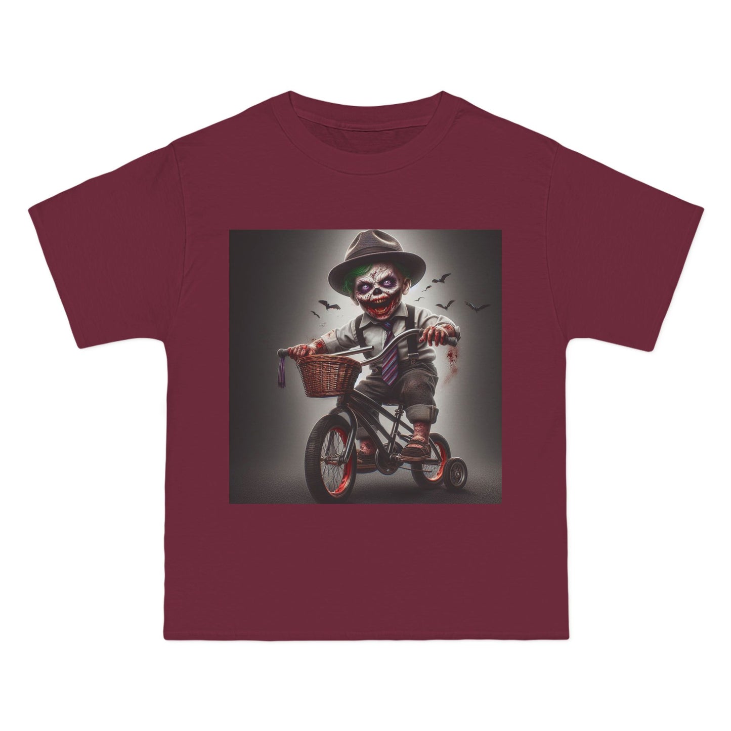 Zombie Baby on a Bike T-Shirt — Cute Creepy Infant Cyclist Tee