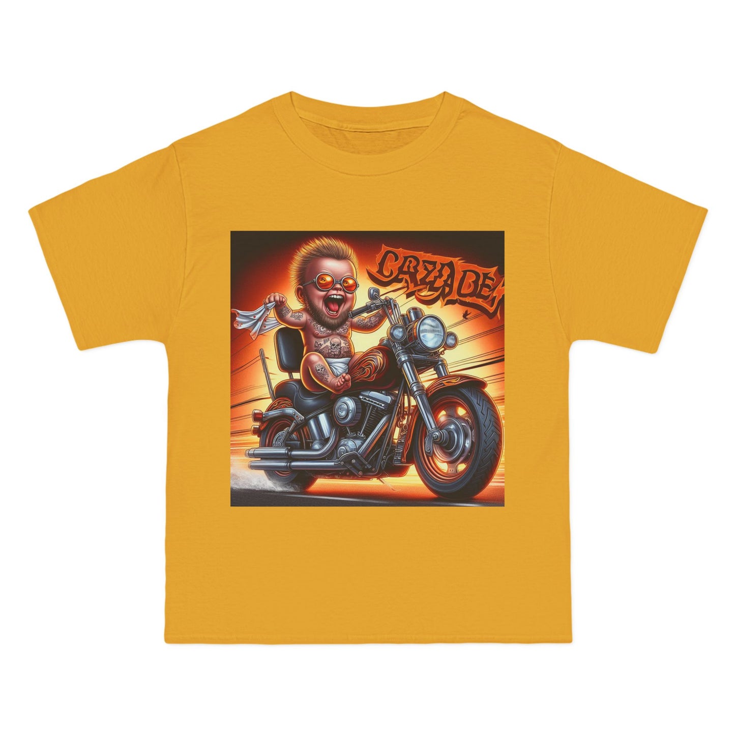 Crazy Baby Motorcycle T-Shirt — Retro Baby on Bike Tee