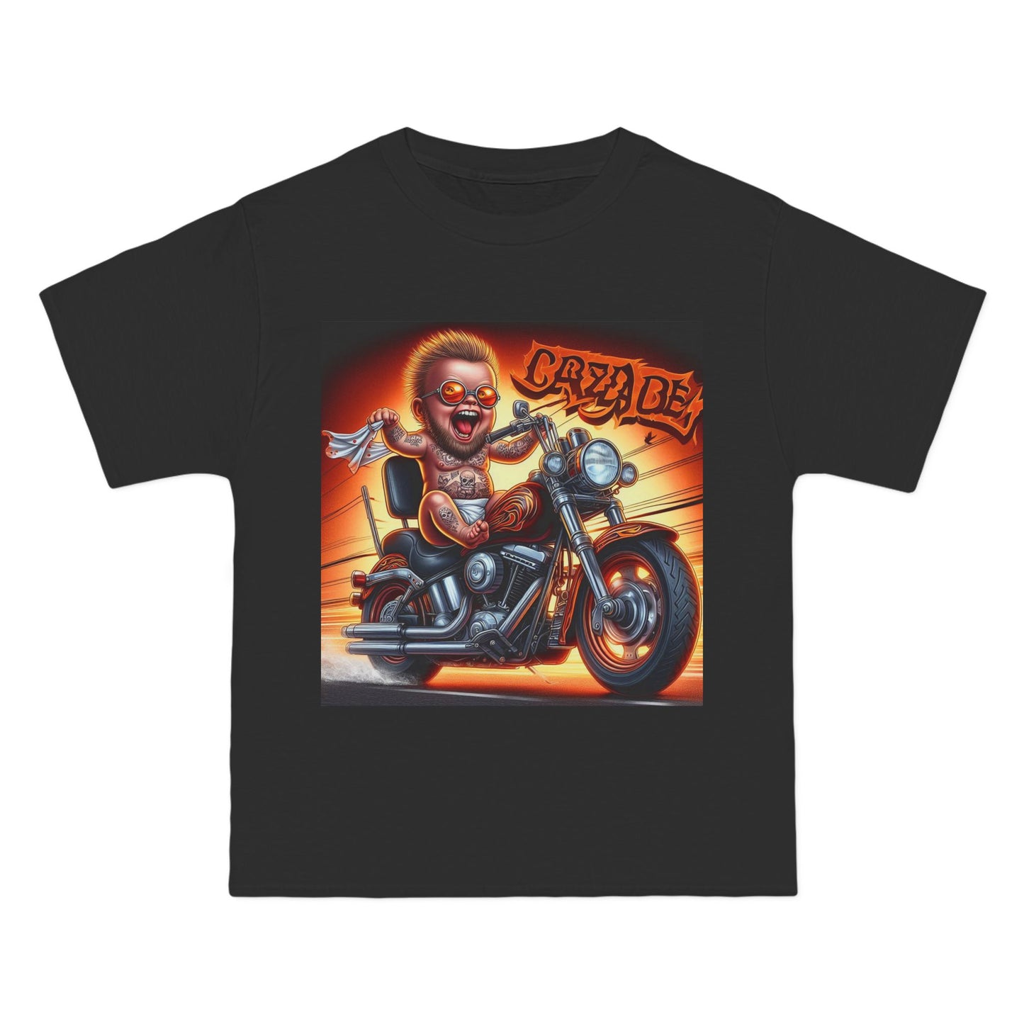 Crazy Baby Motorcycle T-Shirt — Retro Baby on Bike Tee