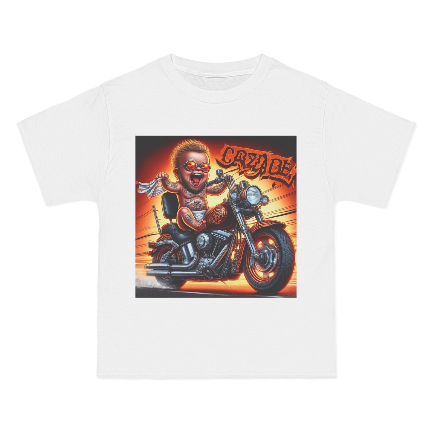 Crazy Baby Motorcycle T-Shirt — Retro Baby on Bike Tee