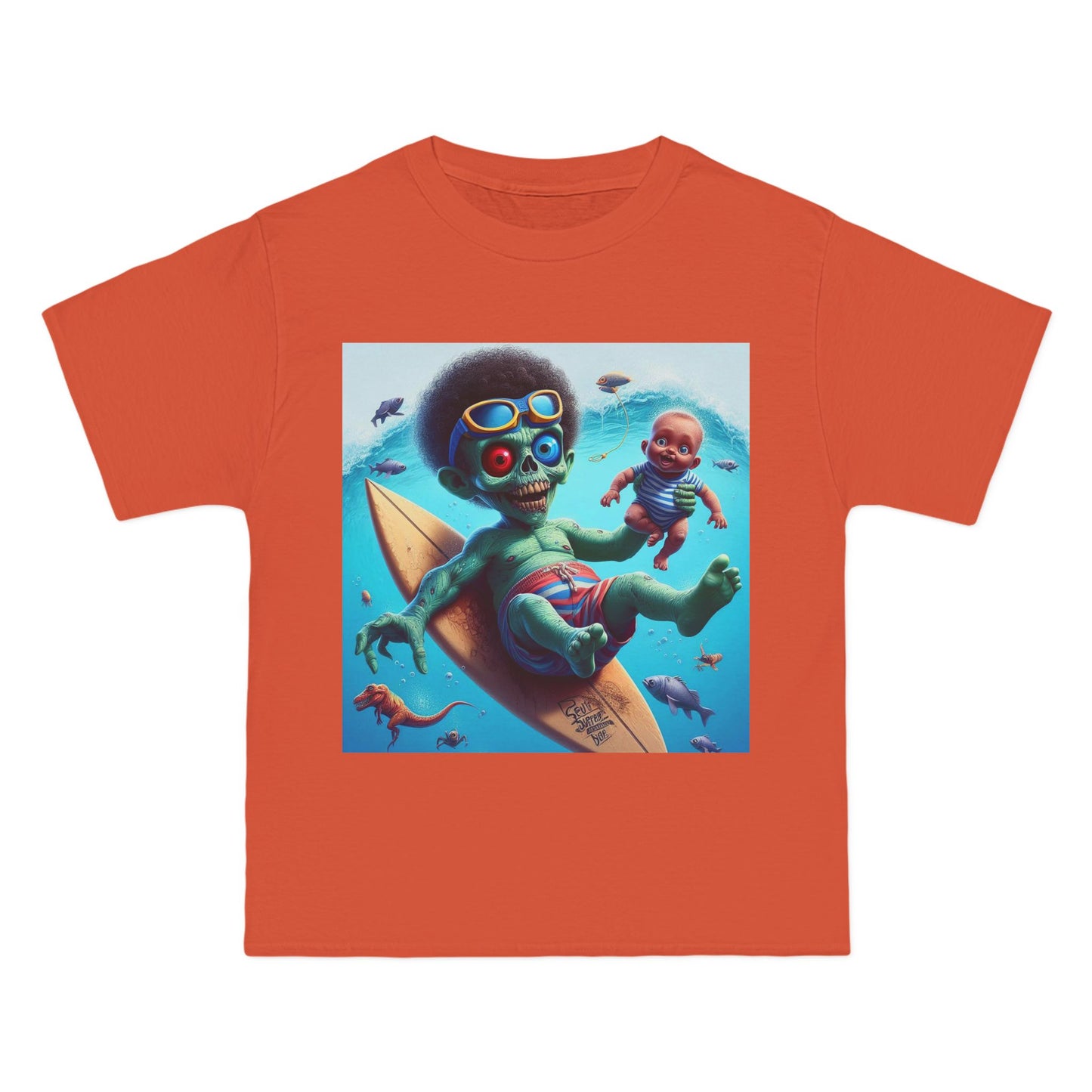 Zombie Surfer Baby T-Shirt — Cute Creepy Surfing Infant Design