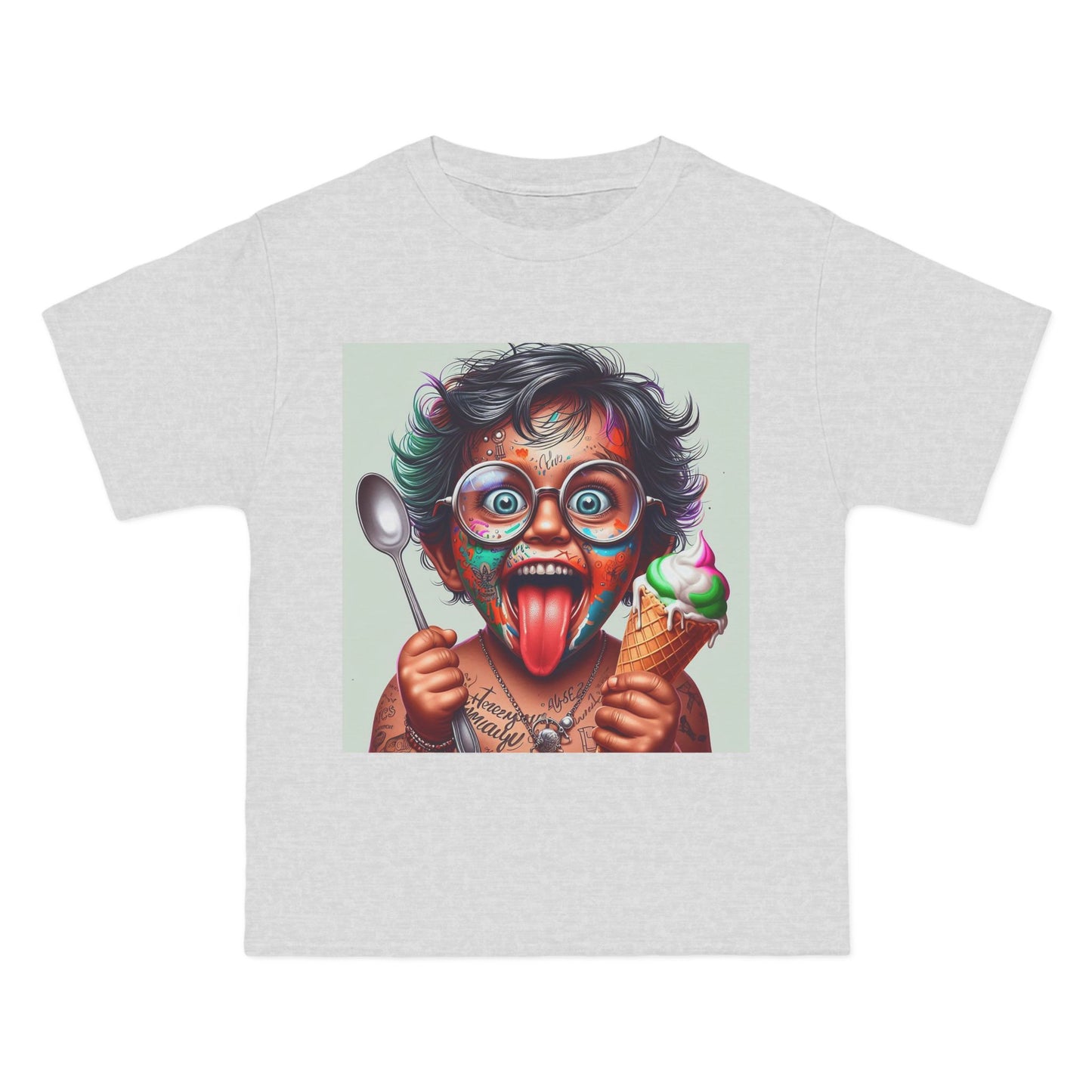Crazy Baby Eating Ice Cream T-Shirt — Cute Funny Infant Graphic Tee
