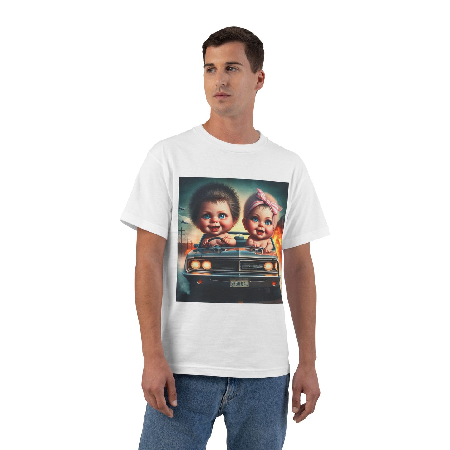 Funny Babies Driving Car T-Shirt — Cute Infant Road Trip Graphic Tee