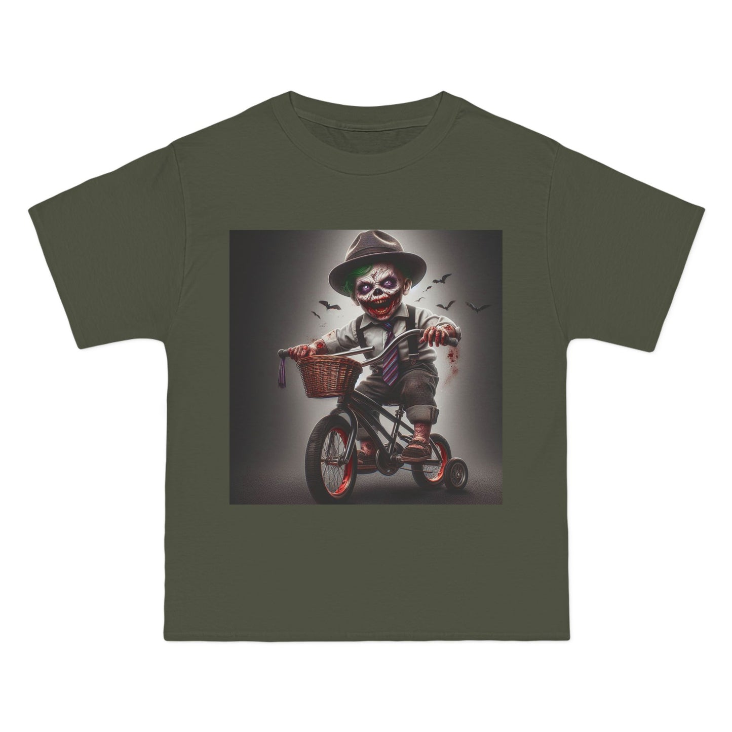 Zombie Baby on a Bike T-Shirt — Cute Creepy Infant Cyclist Tee