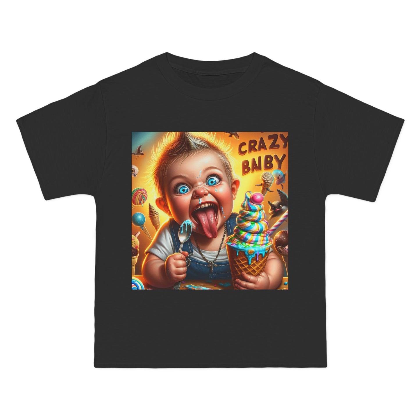 Crazy Baby Eating Ice Cream T-Shirt