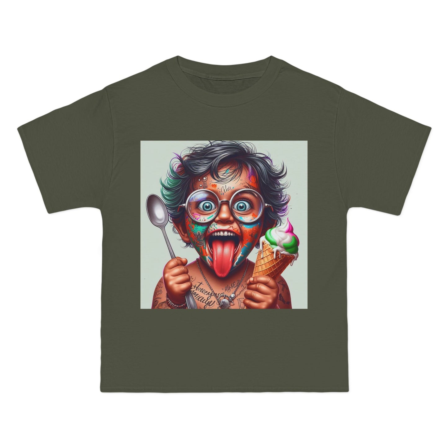 Crazy Baby Eating Ice Cream T-Shirt — Cute Funny Infant Graphic Tee