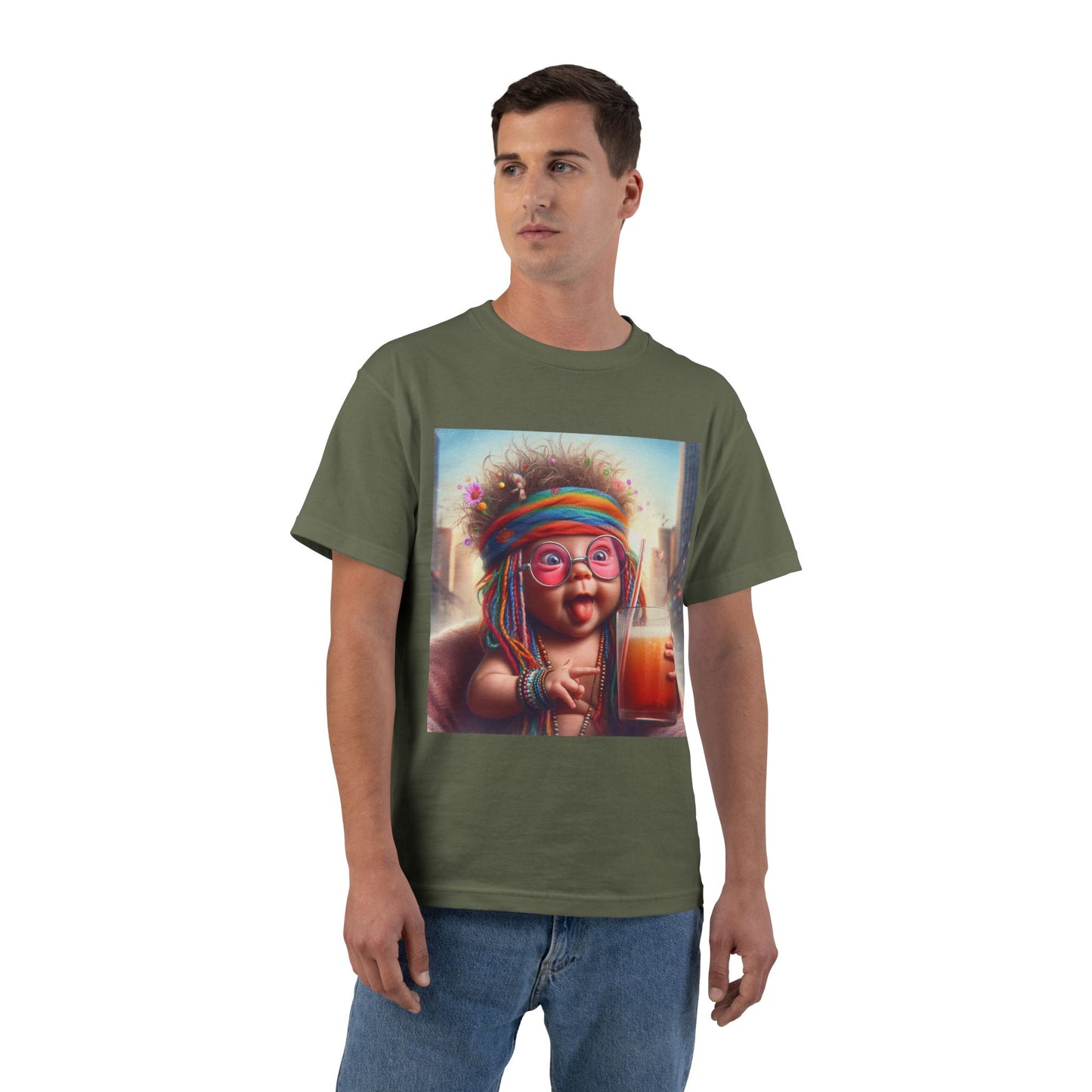 Funny Hippy Baby T-Shirt — Retro Hippie Infant Graphic Tee