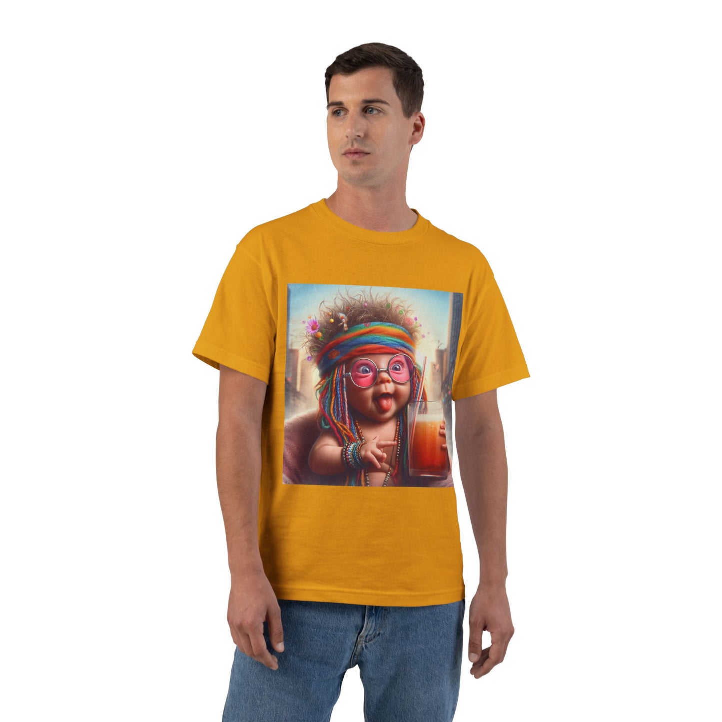 Funny Hippy Baby T-Shirt — Retro Hippie Infant Graphic Tee