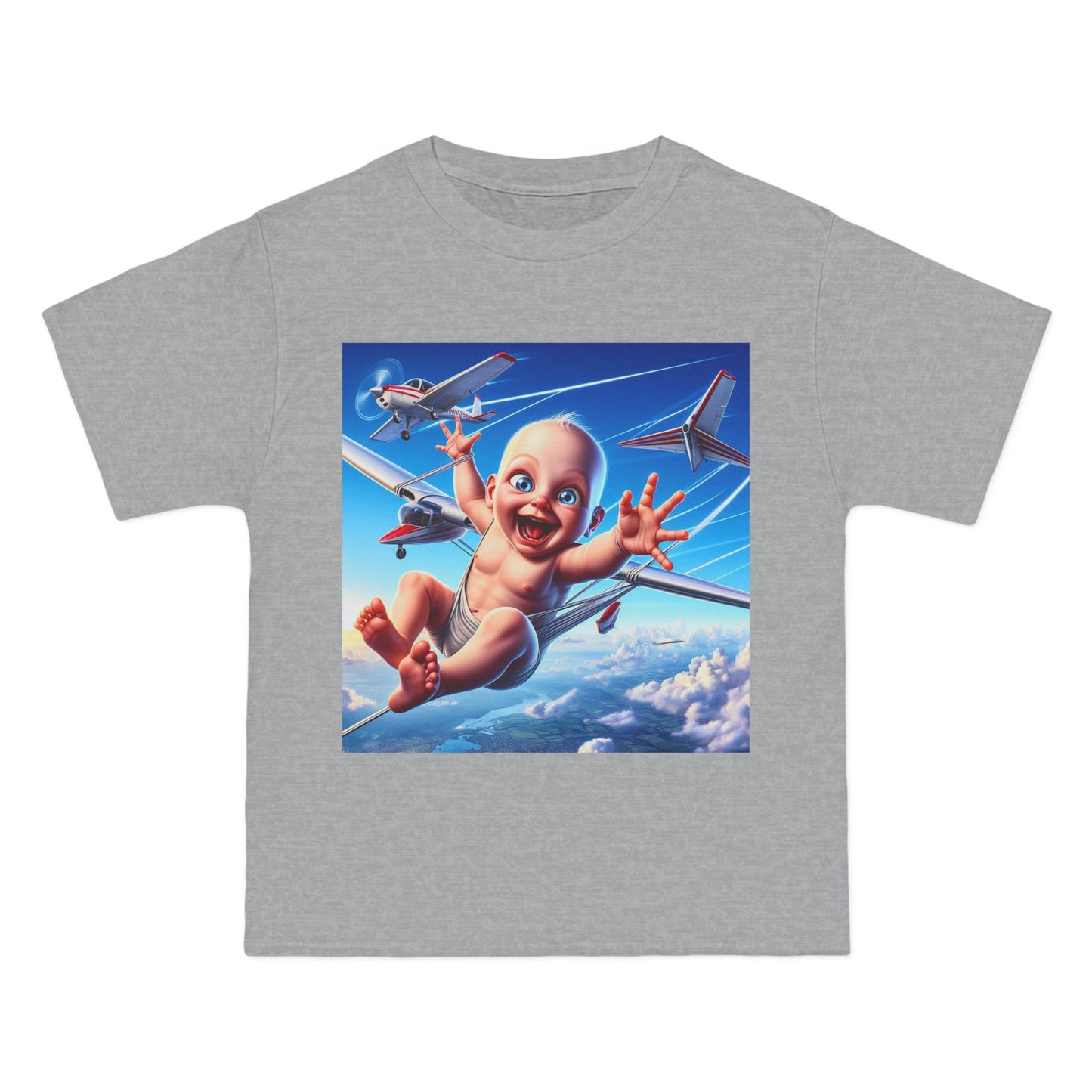 Baby Parachute Graphic T-Shirt — Cute Baby Parachuting Design