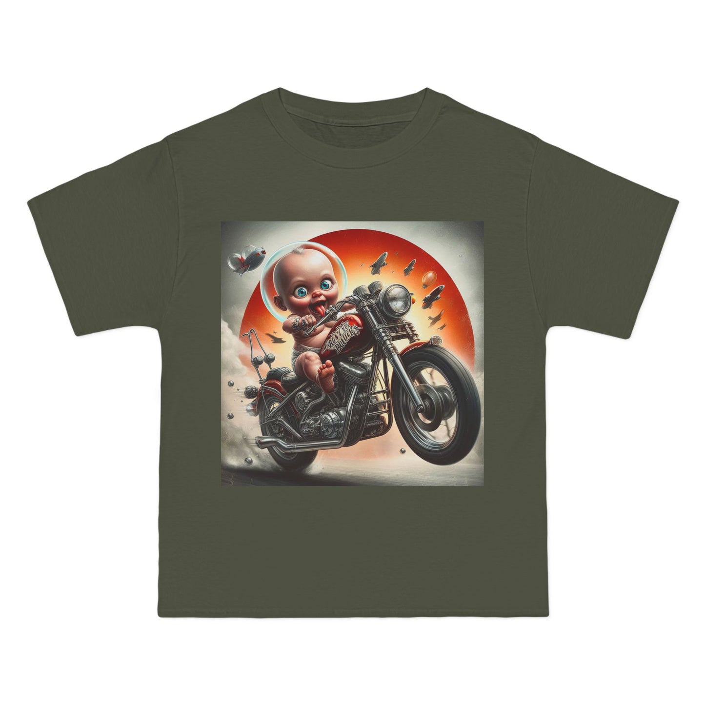 Crazy Biker Baby T-Shirt — Retro Motorcycle Graphic Tee