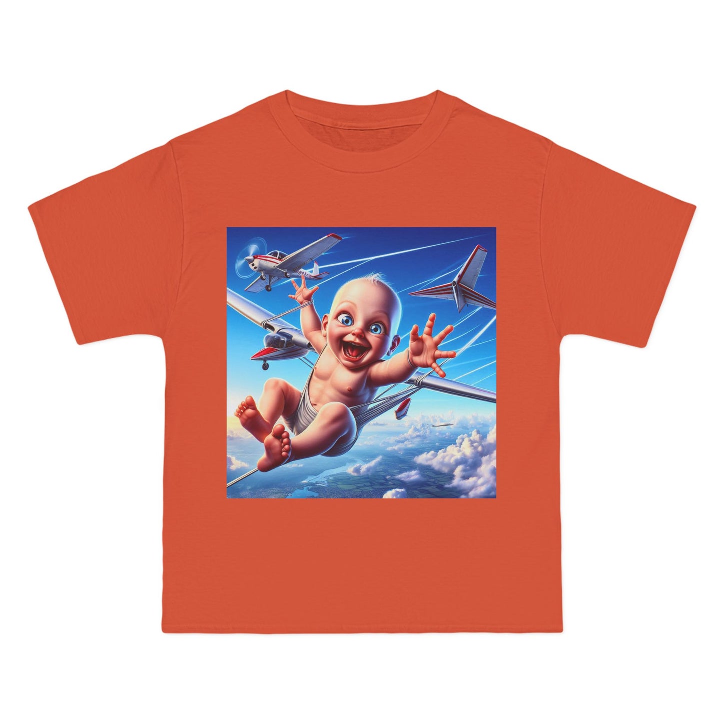 Baby Parachute Graphic T-Shirt — Cute Baby Parachuting Design