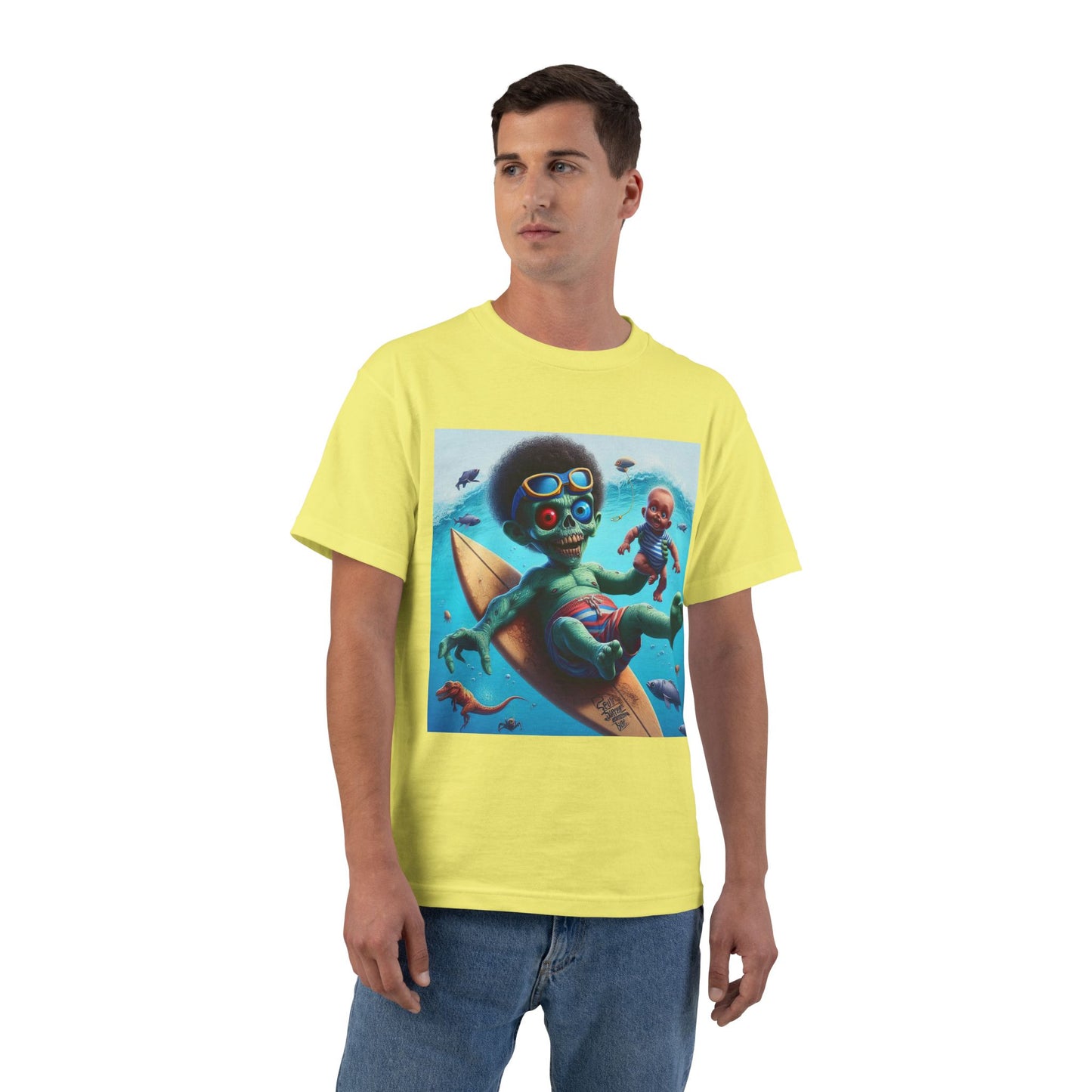 Zombie Surfer Baby T-Shirt — Cute Creepy Surfing Infant Design