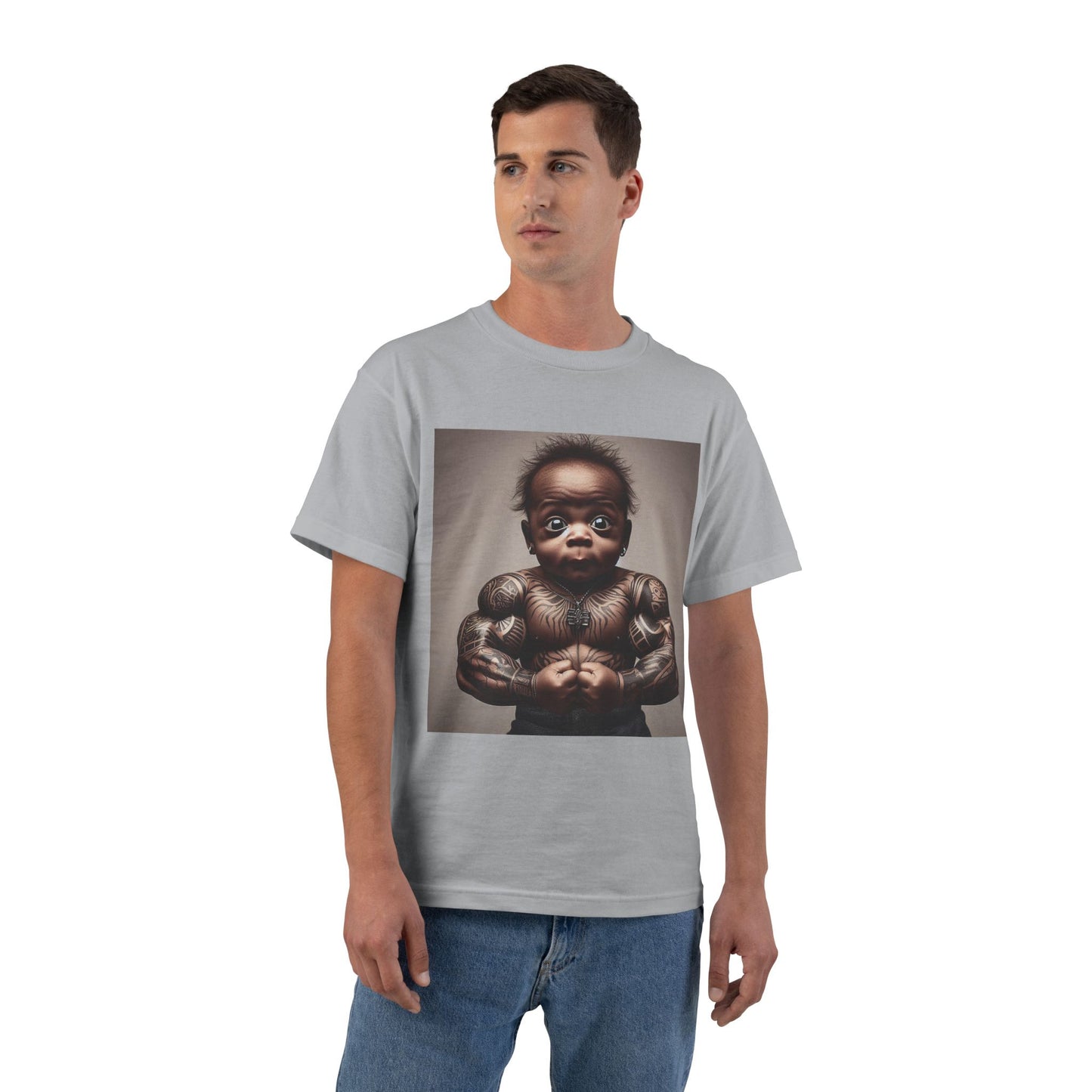 Funny Muscle Baby T-Shirt — Cute Strong Baby Graphic Tee