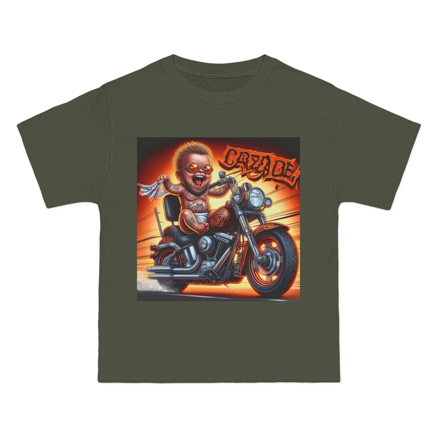 Crazy Baby Motorcycle T-Shirt — Retro Baby on Bike Tee