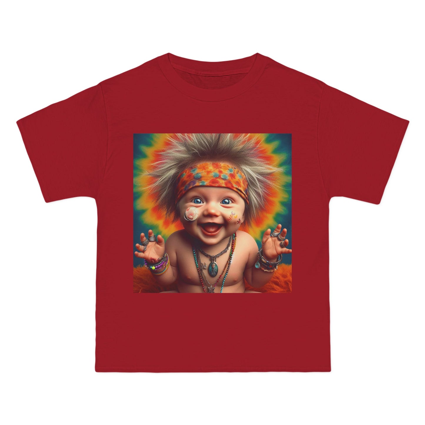 Hippie Baby Graphic T-Shirt — Funny Retro Tie-Dye Baby Design