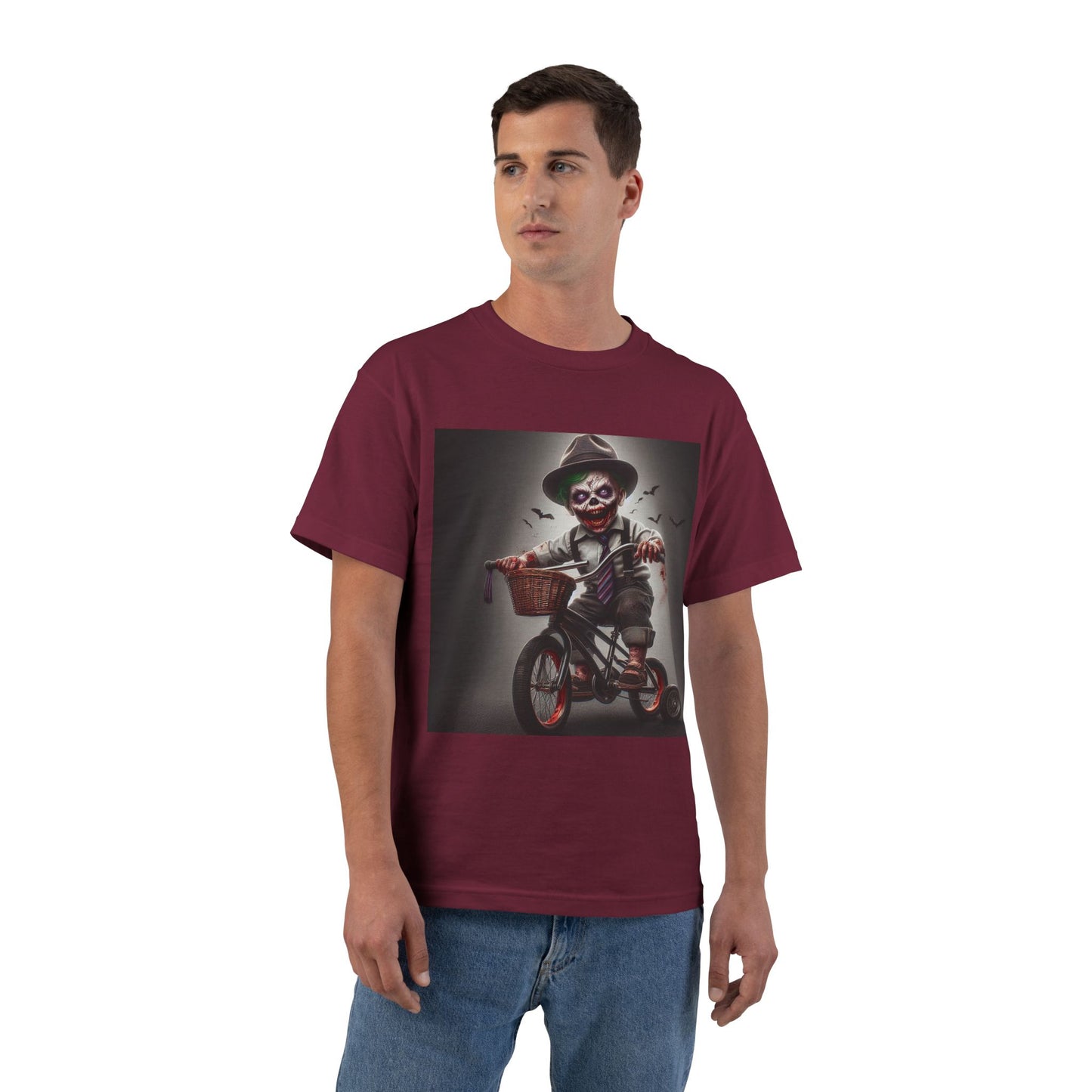 Zombie Baby on a Bike T-Shirt — Cute Creepy Infant Cyclist Tee