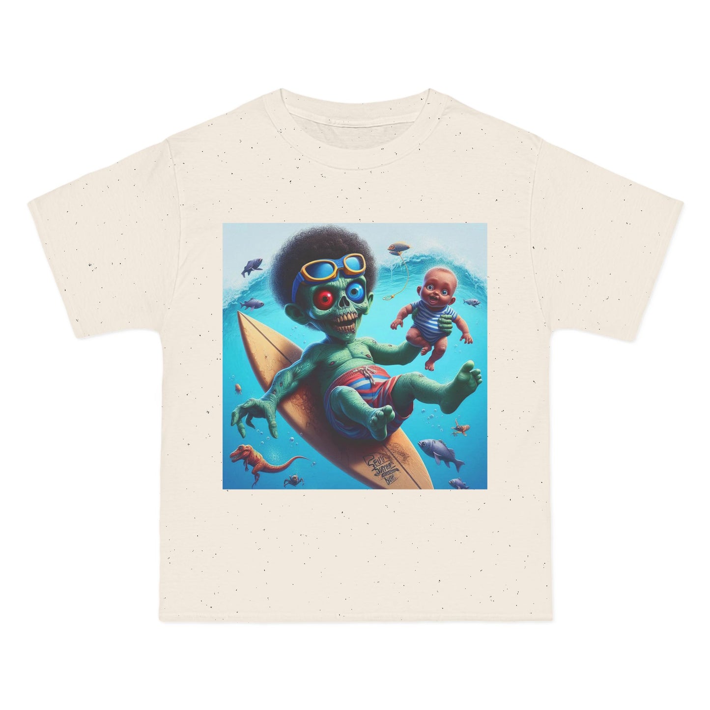 Zombie Surfer Baby T-Shirt — Cute Creepy Surfing Infant Design