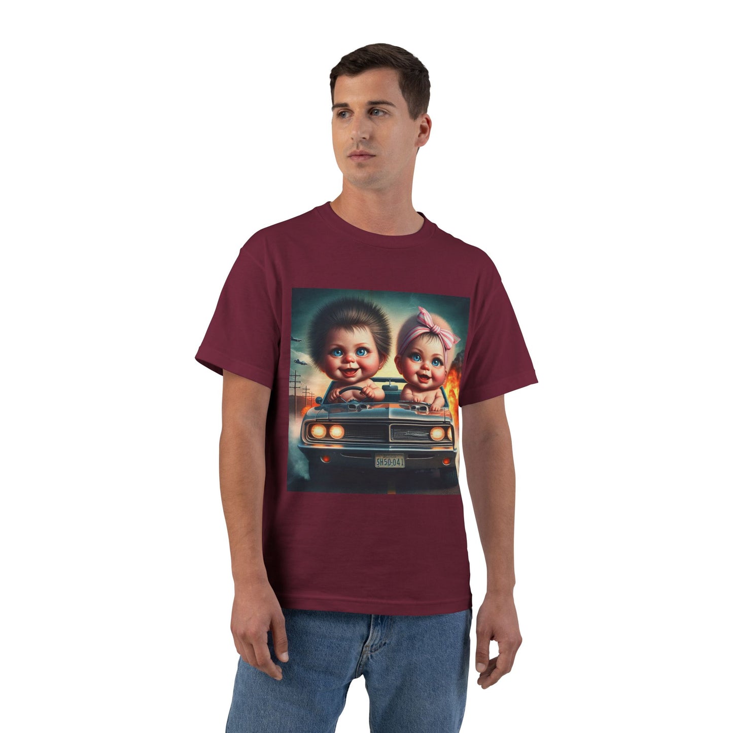 Funny Babies Driving Car T-Shirt — Cute Infant Road Trip Graphic Tee