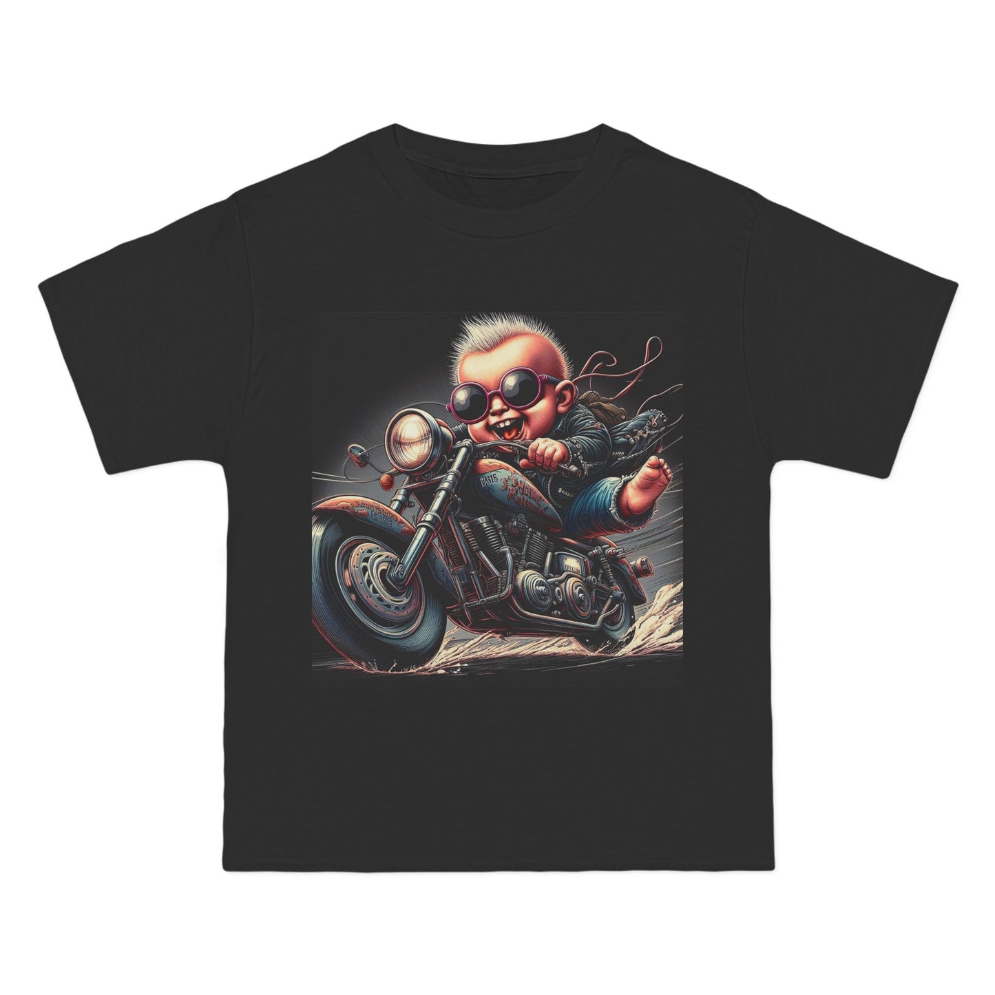 Crazy Baby on Motorcycle T-Shirt
