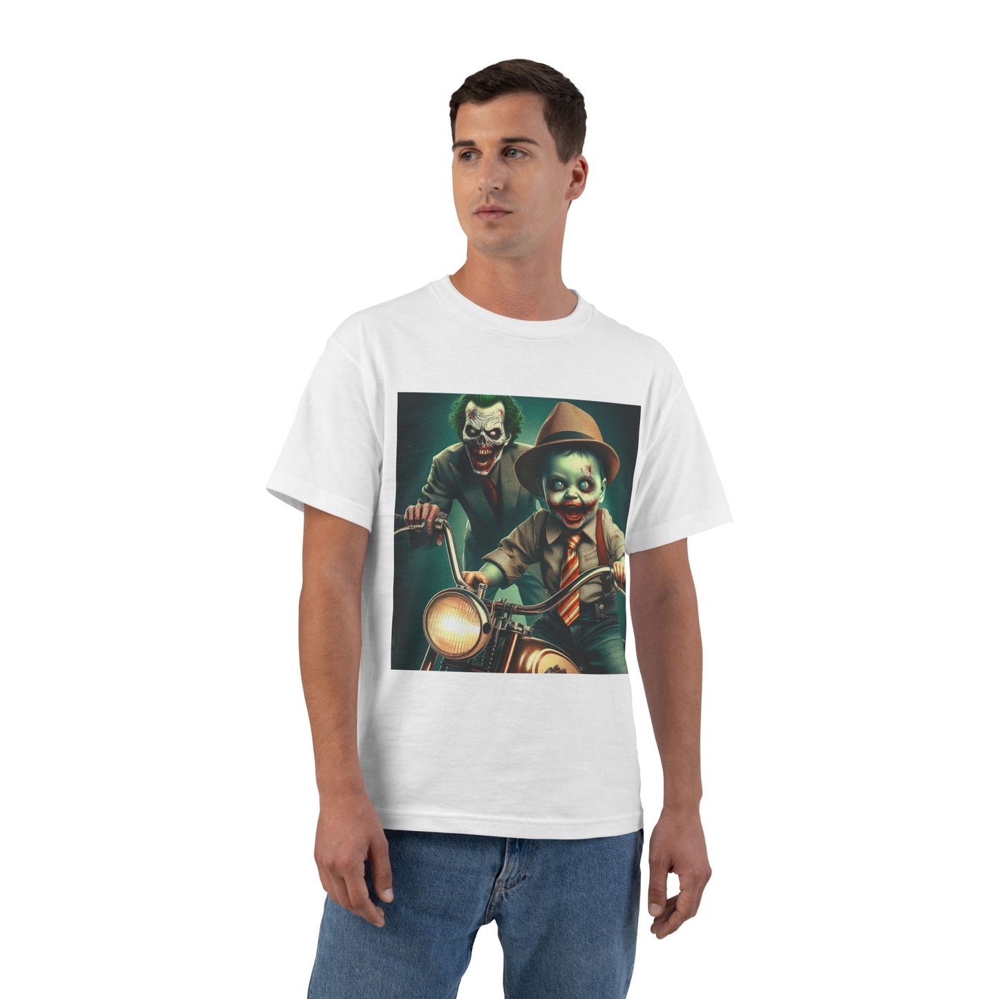 Zombie Joker Motorcycle T-Shirt — Biker Horror Graphic Tee