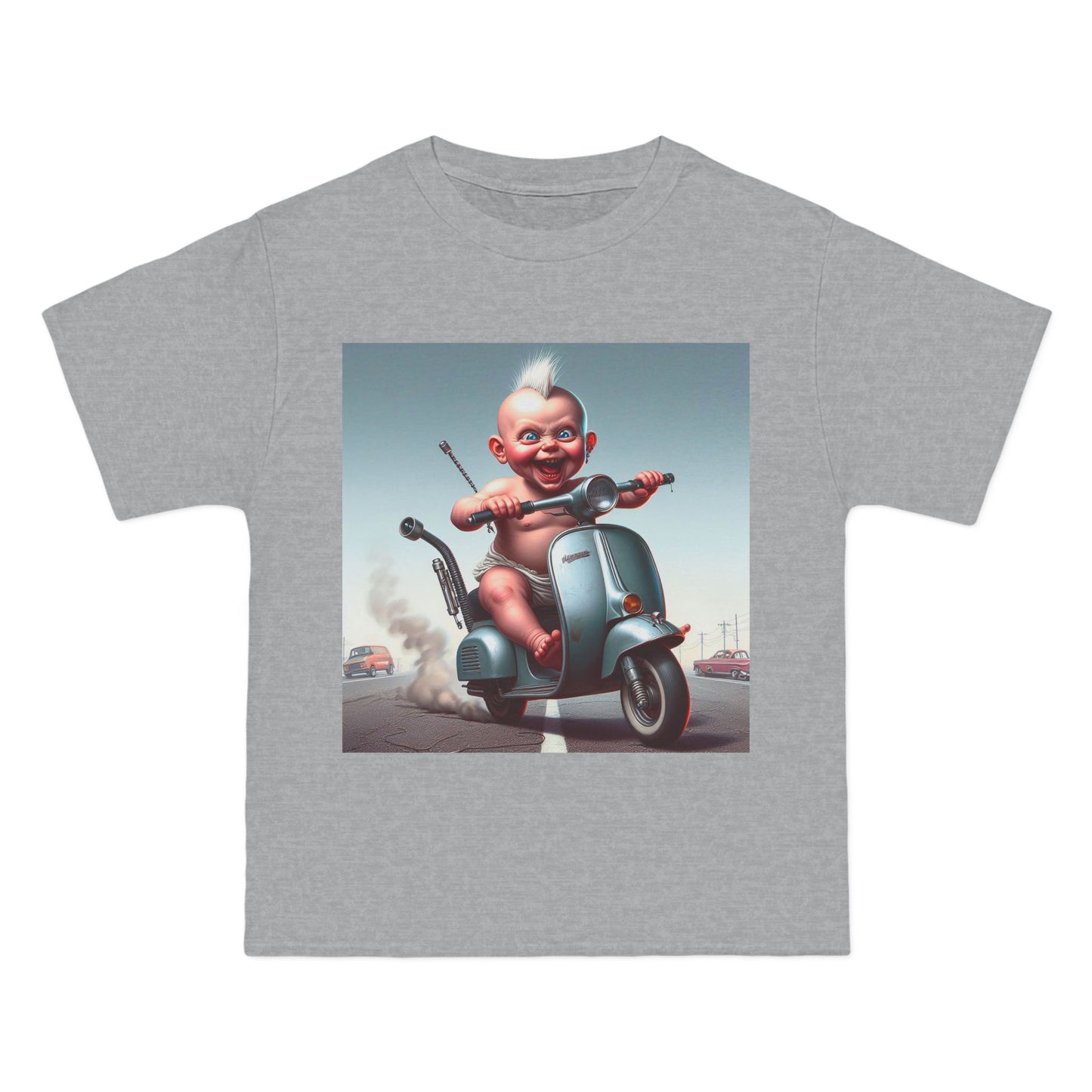 Crazy Baby on a Scooter T-Shirt — Playful Infant Scooter Graphic Tee