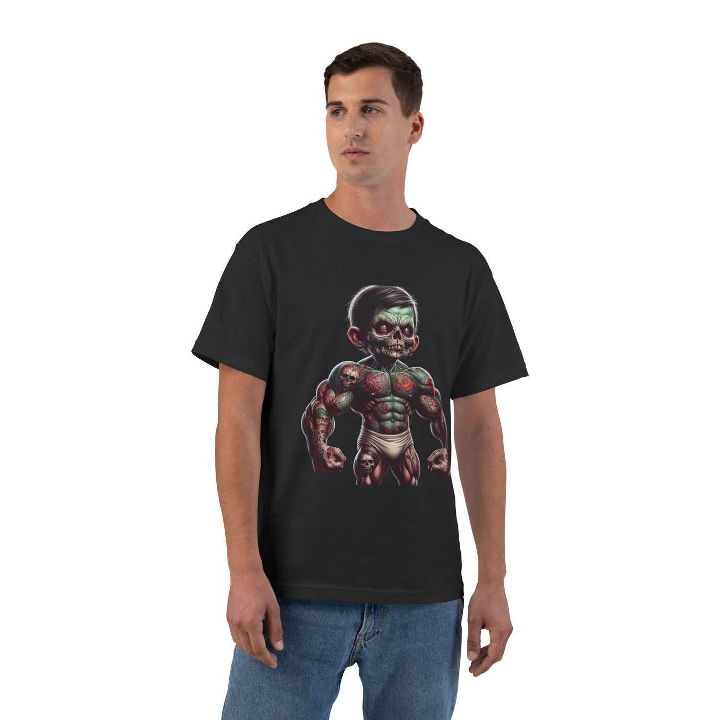 Zombie Muscle Baby T-Shirt — Cute Scary Baby Zombie Graphic Tee