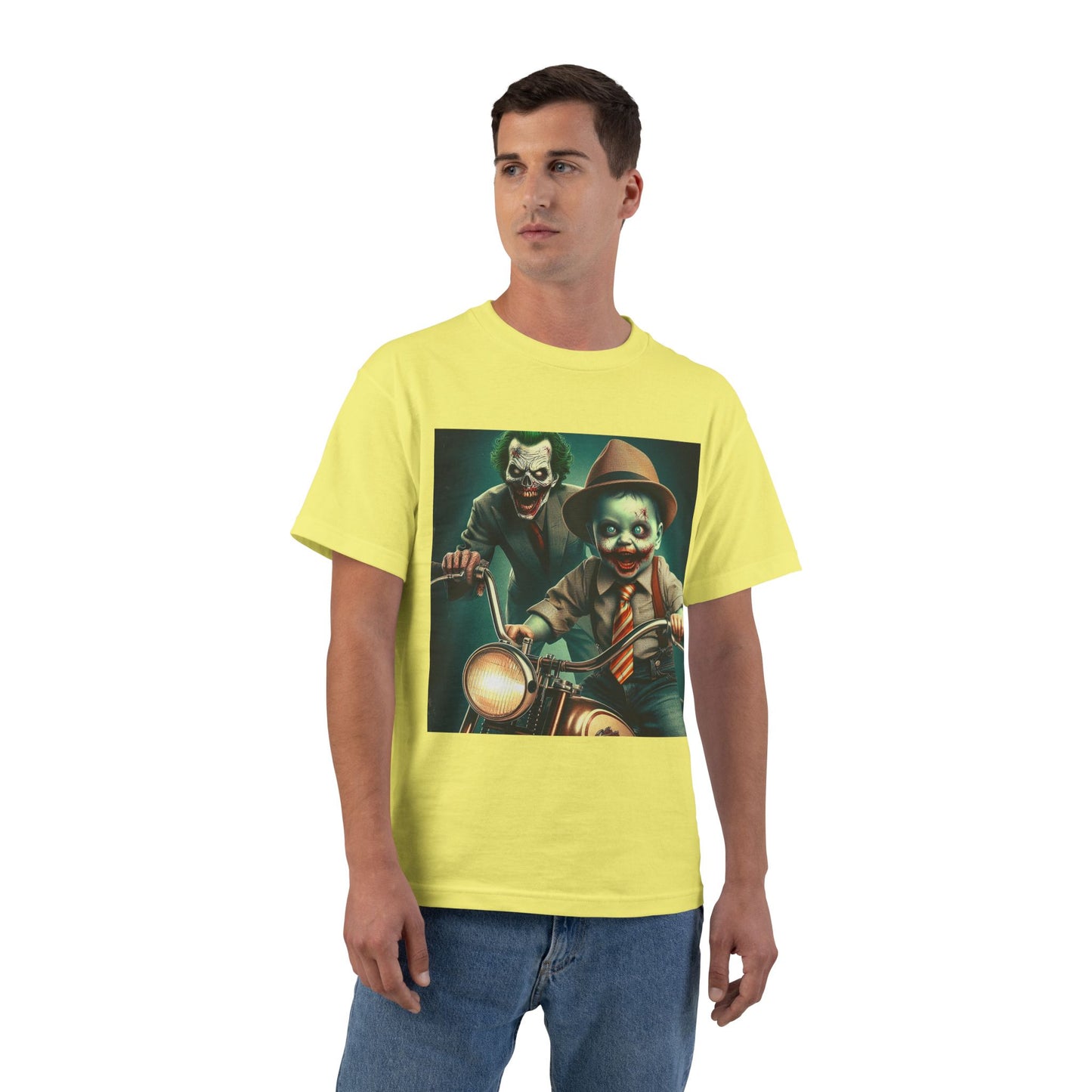Zombie Joker Motorcycle T-Shirt — Biker Horror Graphic Tee