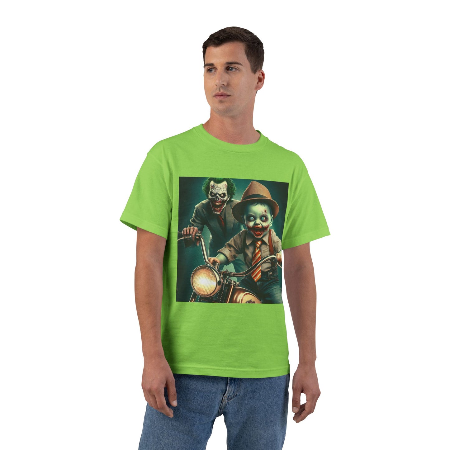 Zombie Joker Motorcycle T-Shirt — Biker Horror Graphic Tee