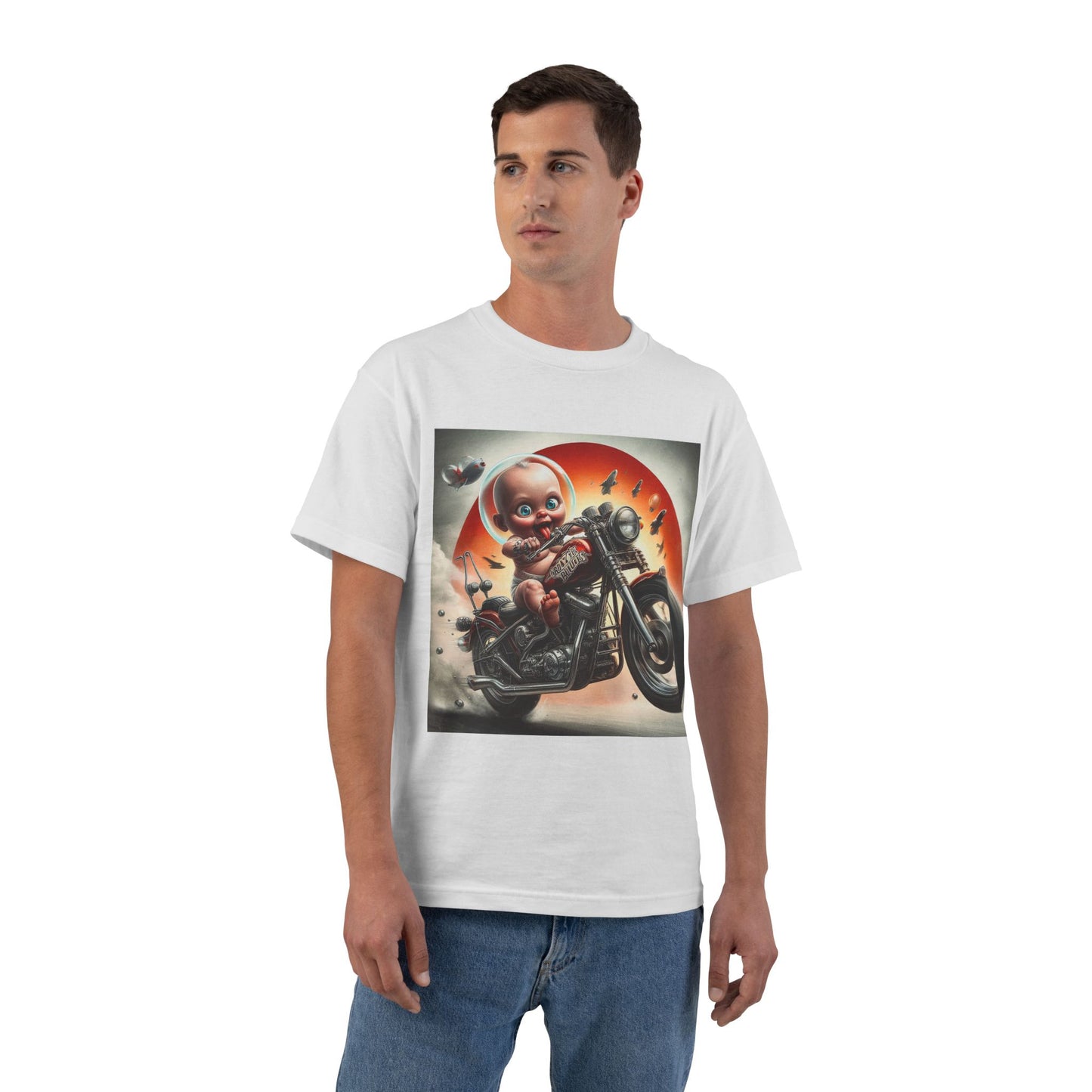 Crazy Biker Baby T-Shirt — Retro Motorcycle Graphic Tee