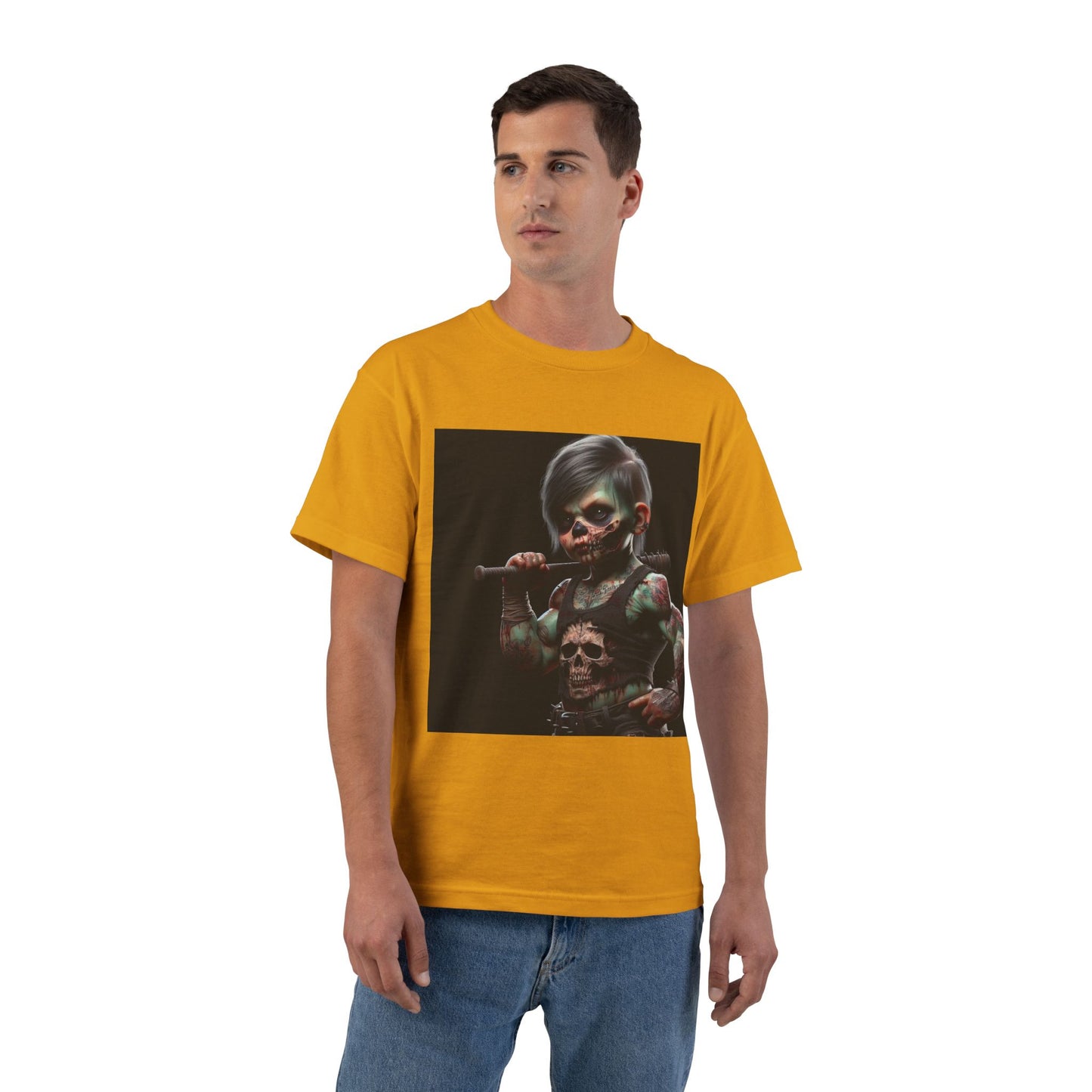 Zombie Muscle Baby T-Shirt — Cute Scary Infant Zombie Design
