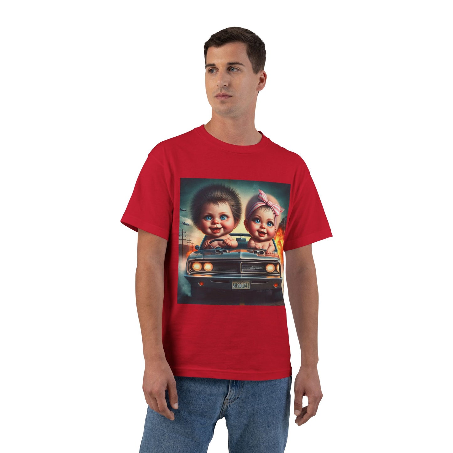 Funny Babies Driving Car T-Shirt — Cute Infant Road Trip Graphic Tee