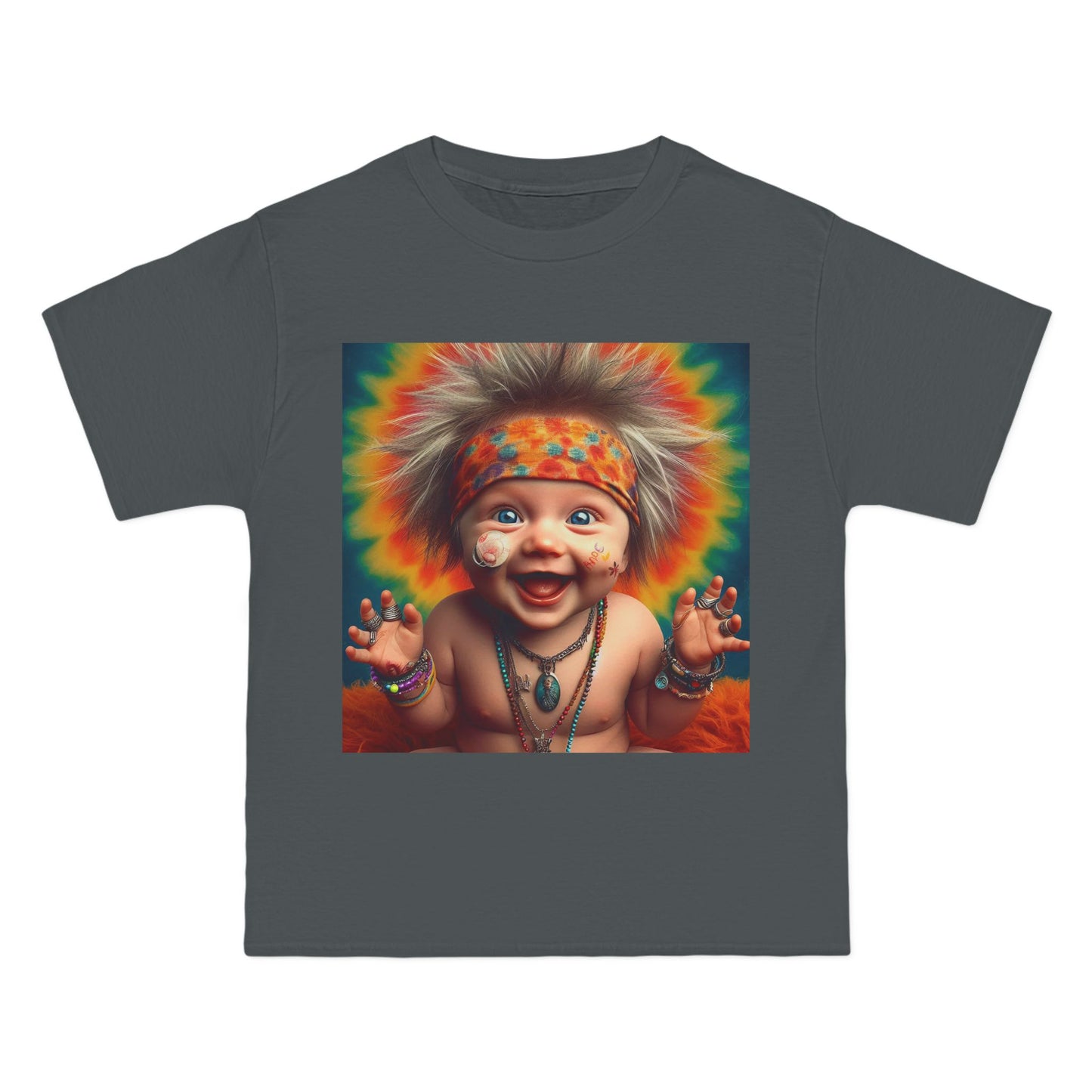 Hippie Baby Graphic T-Shirt — Funny Retro Tie-Dye Baby Design
