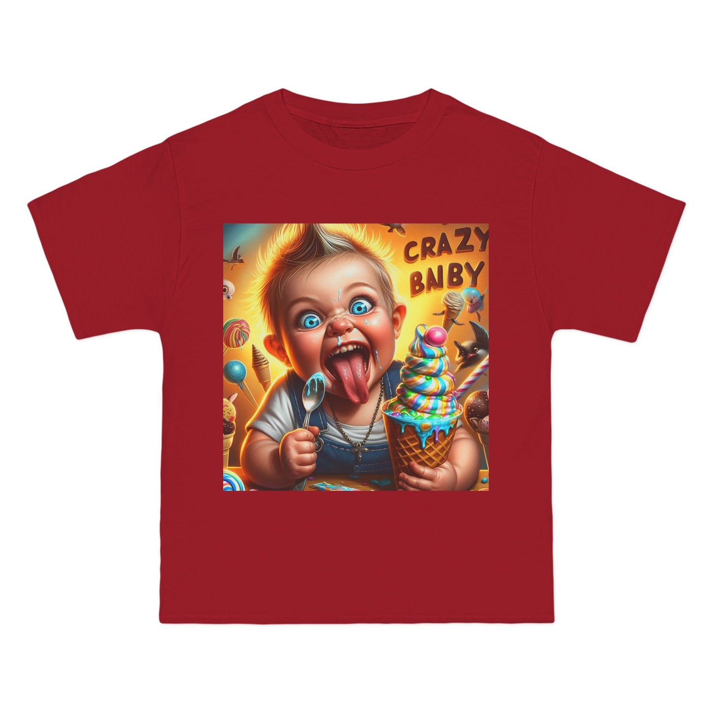 Crazy Baby Eating Ice Cream T-Shirt