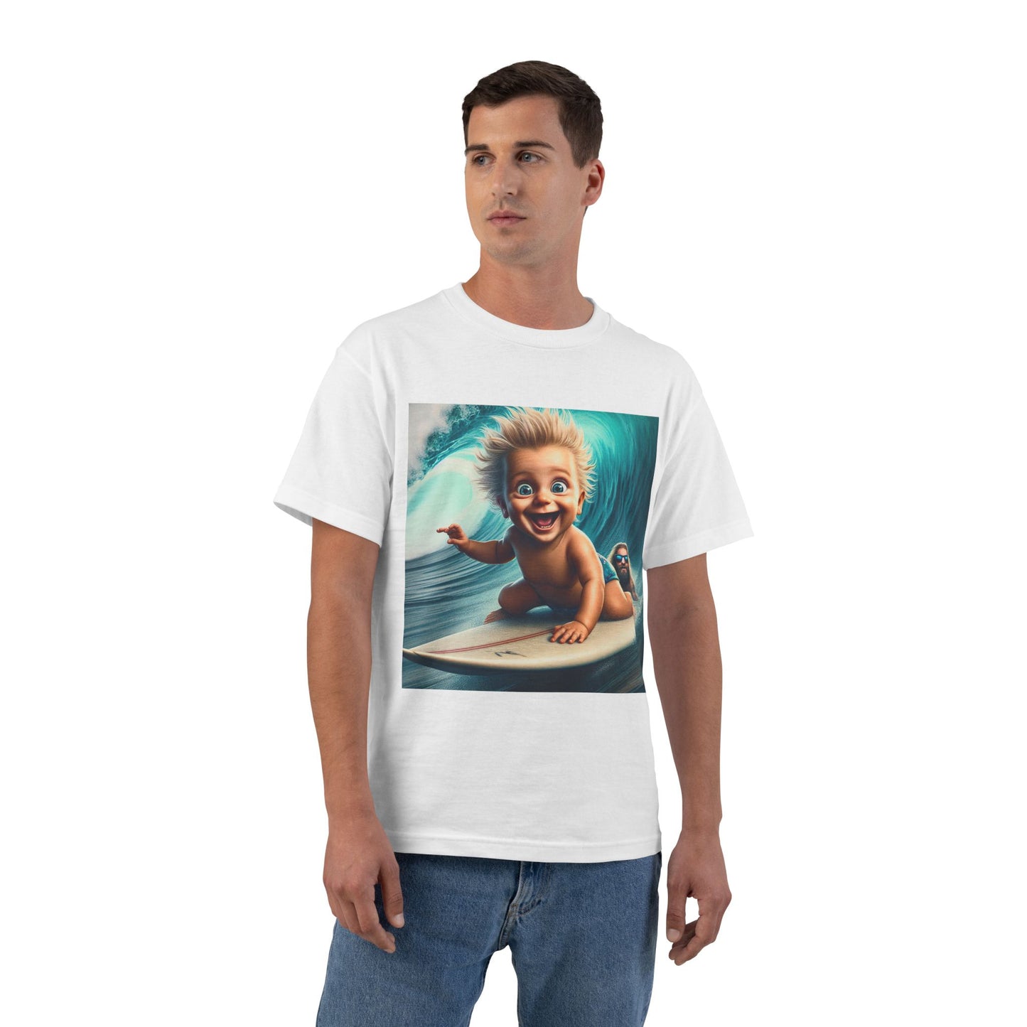 Funny Baby Surfing T-Shirt — Cute Surfing Infant Graphic Tee