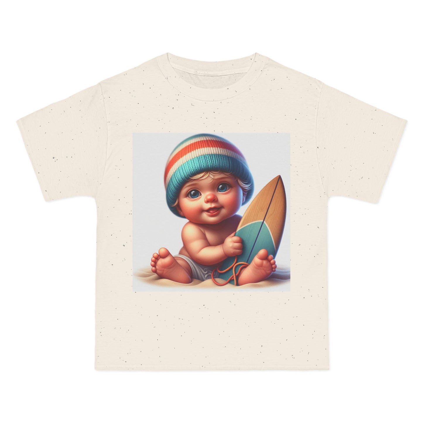 Funny Baby Surfing T-Shirt — Baby with Surfboard Graphic