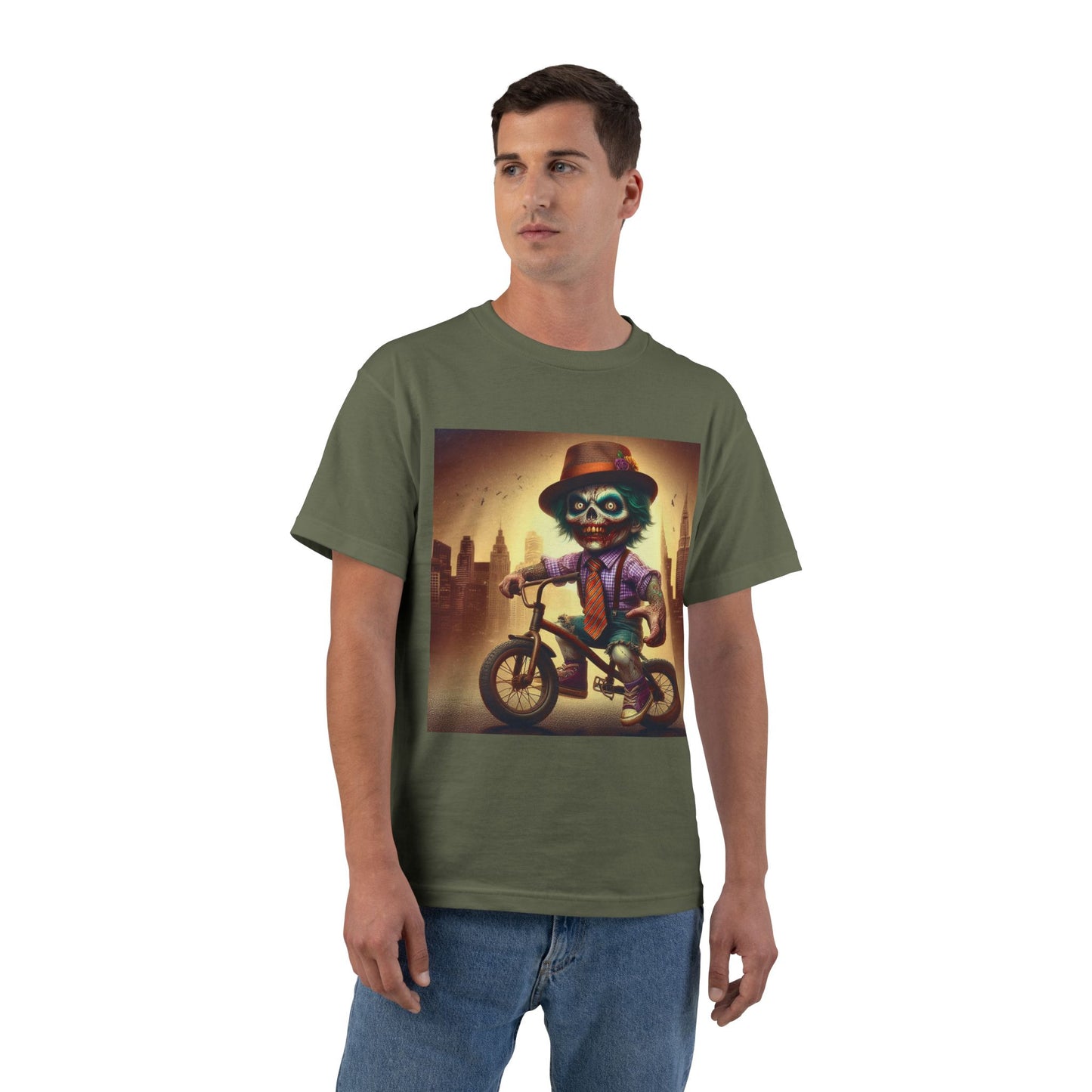 Zombie Bike T-Shirt — Spooky Biker Graphic Tee