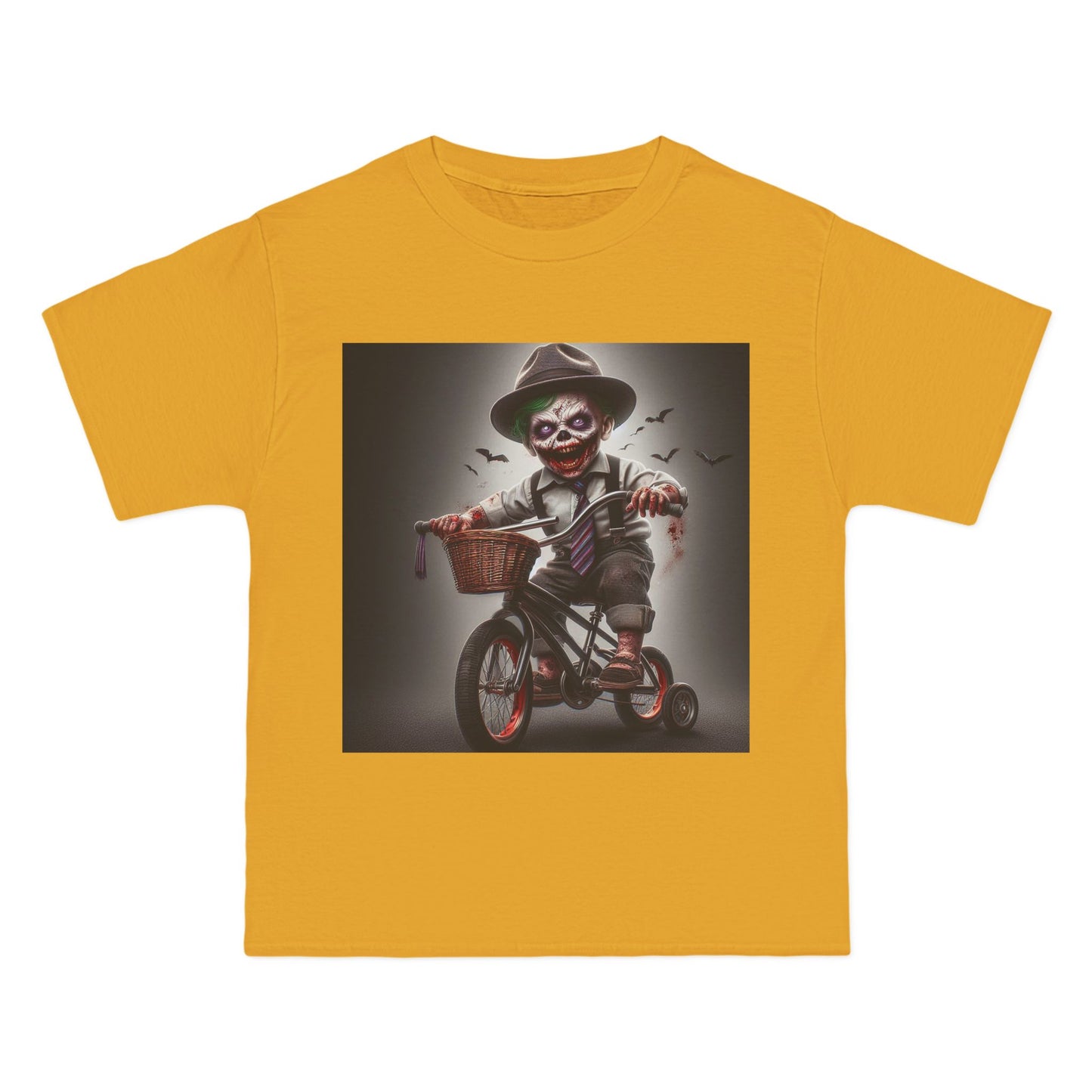 Zombie Baby on a Bike T-Shirt — Cute Creepy Infant Cyclist Tee