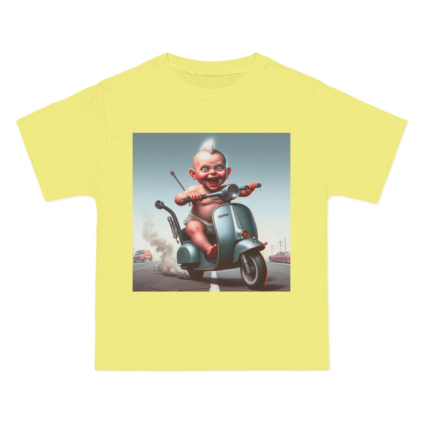 Crazy Baby on a Scooter T-Shirt — Playful Infant Scooter Graphic Tee