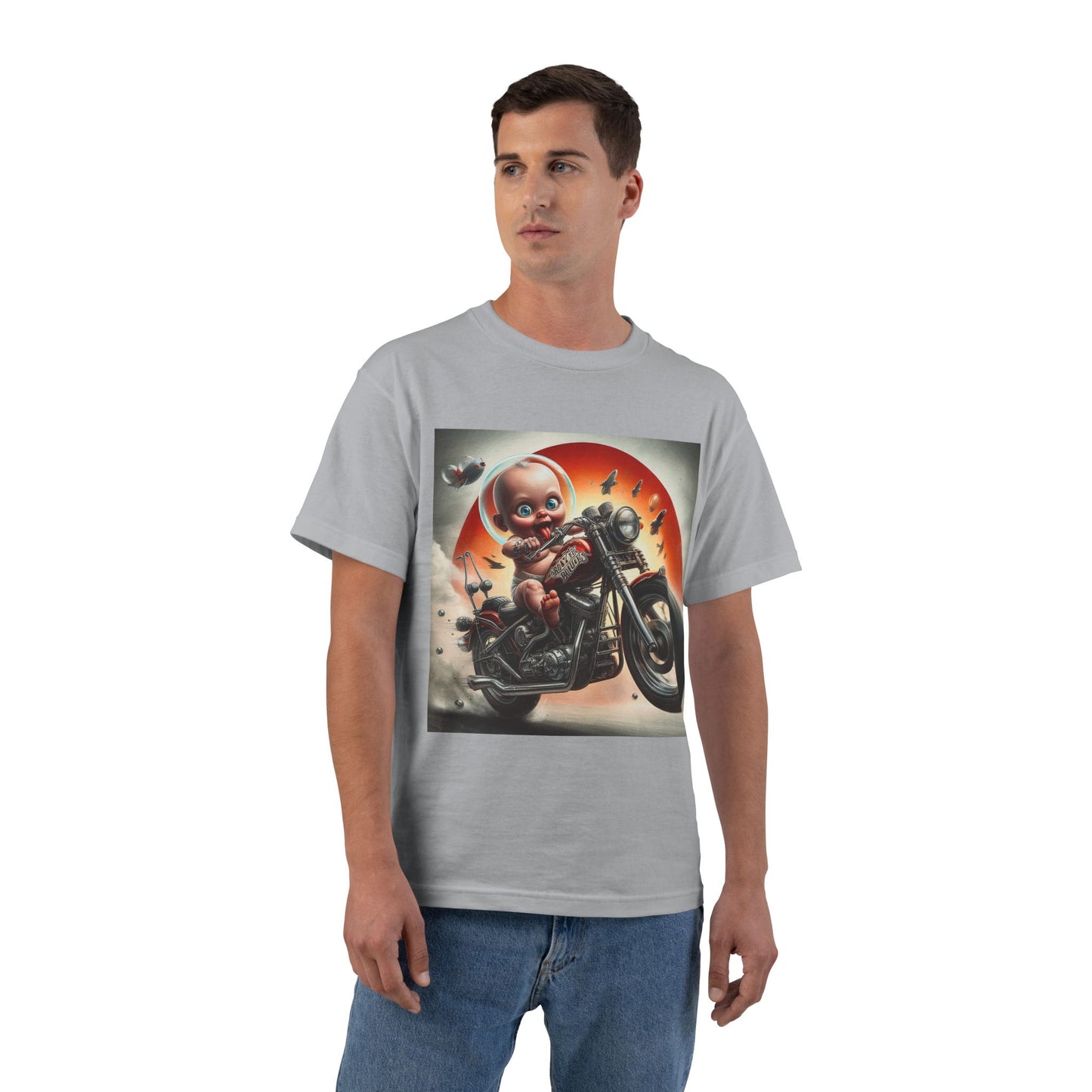 Crazy Biker Baby T-Shirt — Retro Motorcycle Graphic Tee