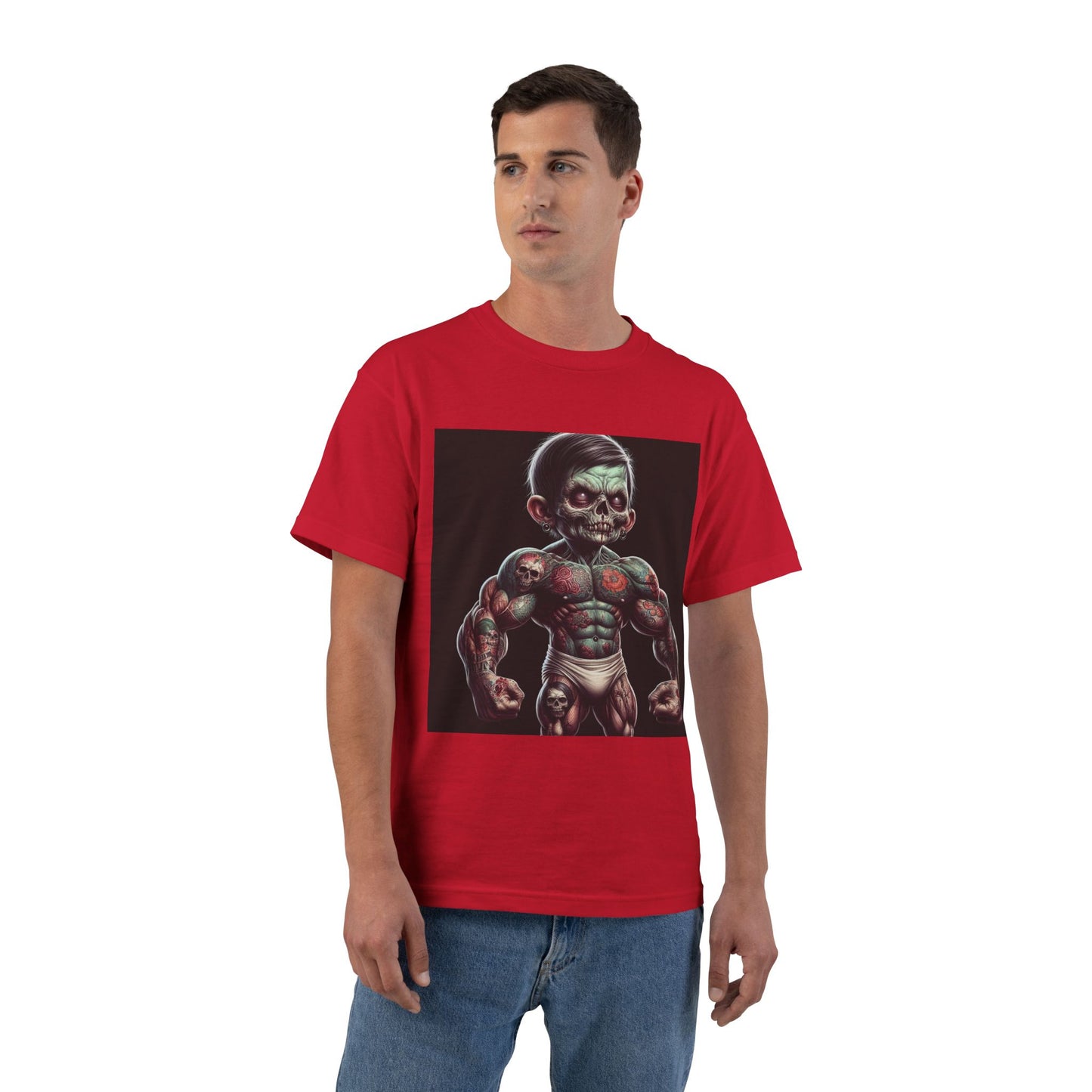 Zombie Muscle Baby T-Shirt — Cute Scary Baby Zombie Graphic Tee