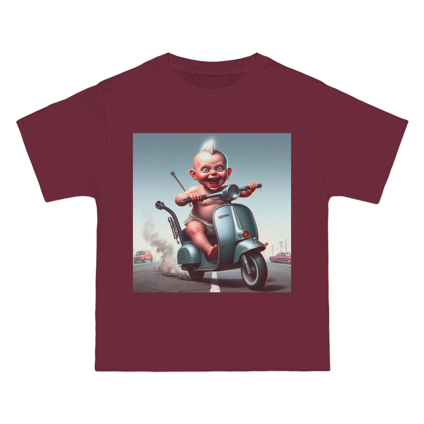 Crazy Baby on a Scooter T-Shirt — Playful Infant Scooter Graphic Tee